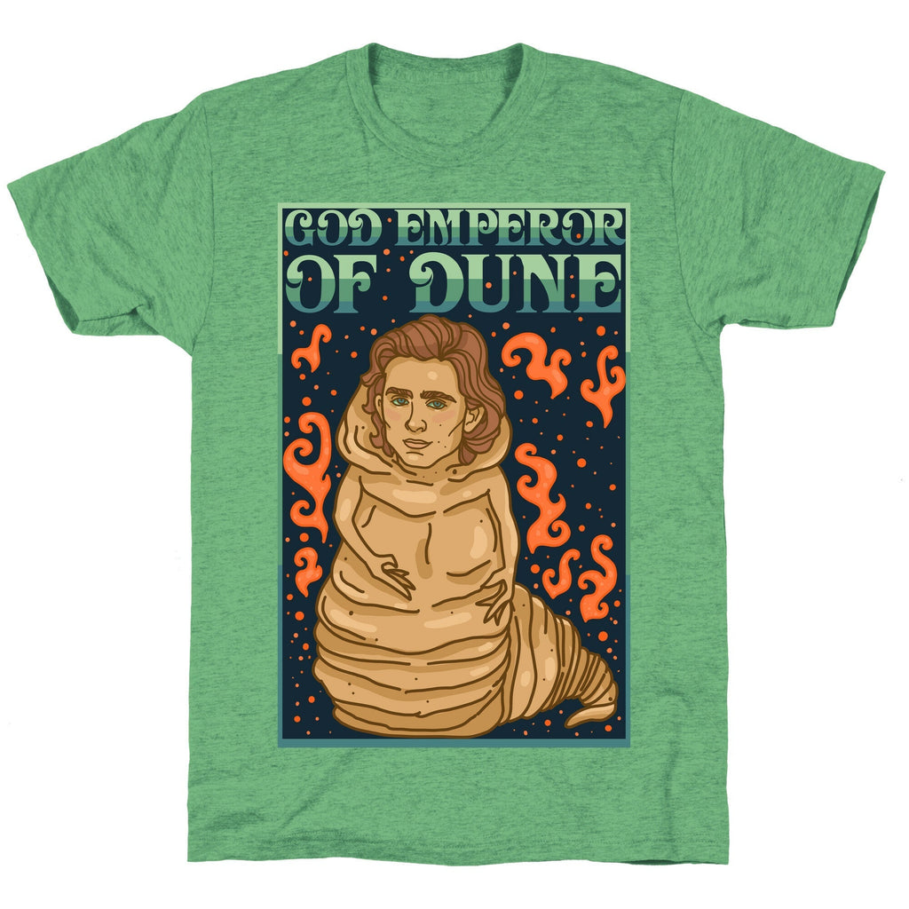 God Emperor Of Dune Timoth√©e Chalamet Unisex Triblend Tee Hoodie, Sweatshirt | CoreVibeTees.com (Image 1)