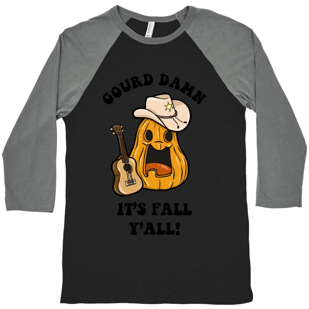 Gourd Damn It's Fall Y'all! Baseball Tee Hoodie, Sweatshirt | CoreVibeTees.com (Image 3)
