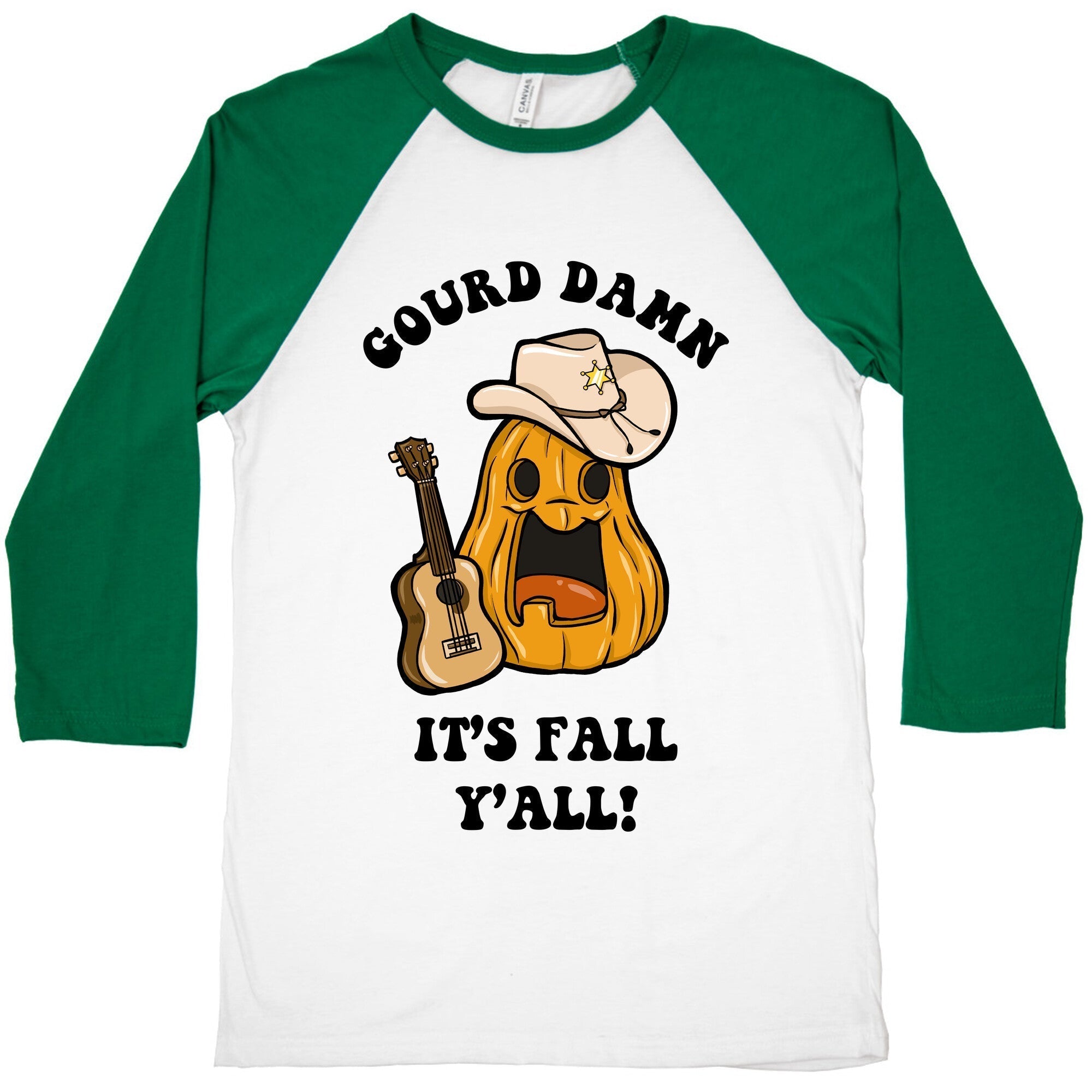 Gourd Damn It's Fall Y'all! Baseball Tee Hoodie, Sweatshirt | CoreVibeTees.com (Image 1)