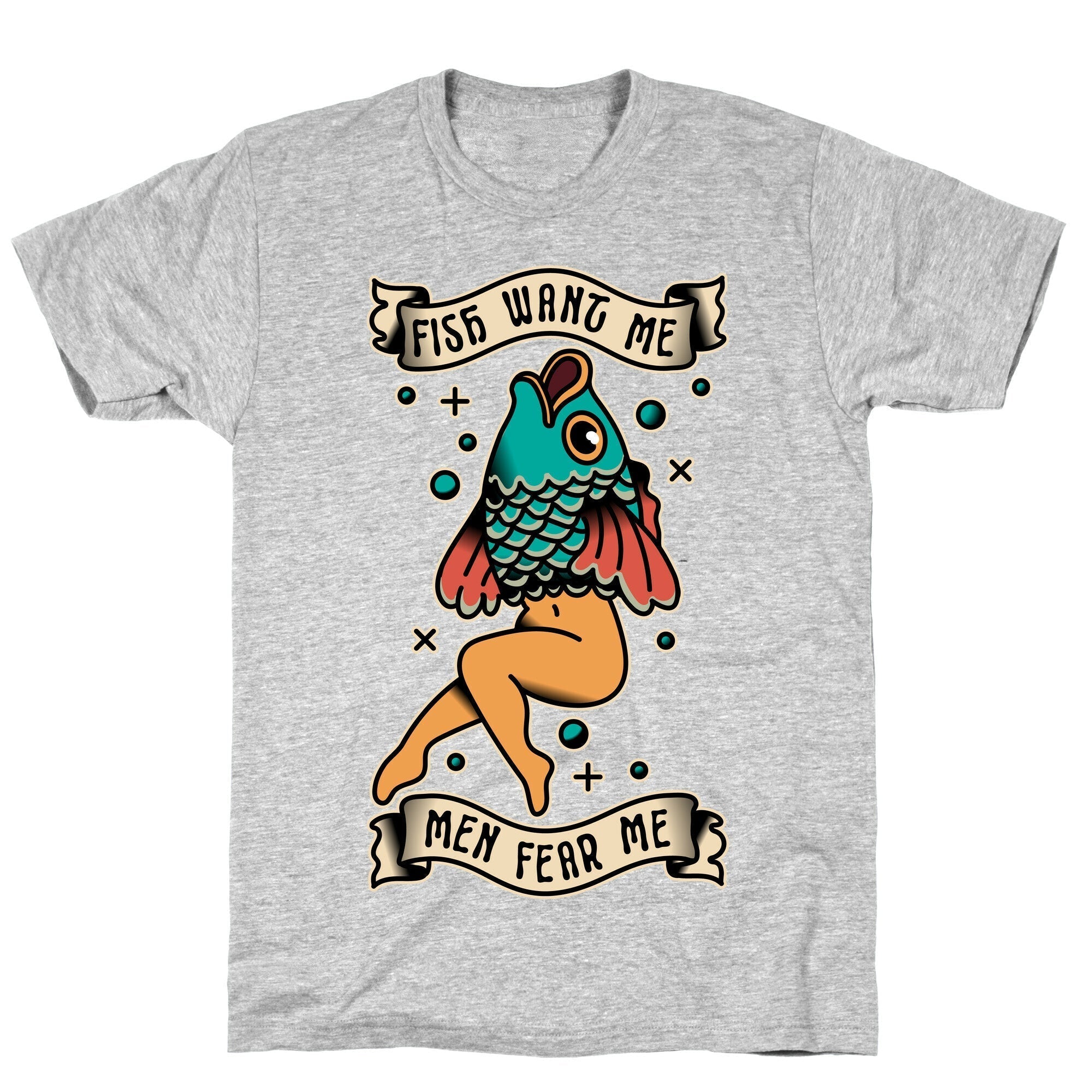 Fish Want Me Men Fear Me Reverse Mermaid T-Shirt Hoodie, Sweatshirt | CoreVibeTees.com (Image 2)