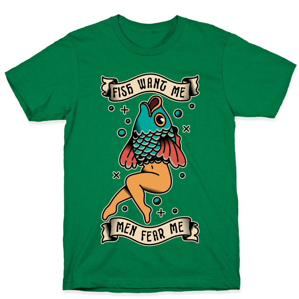 Fish Want Me Men Fear Me Reverse Mermaid T-Shirt Hoodie, Sweatshirt | CoreVibeTees.com (Image 3)