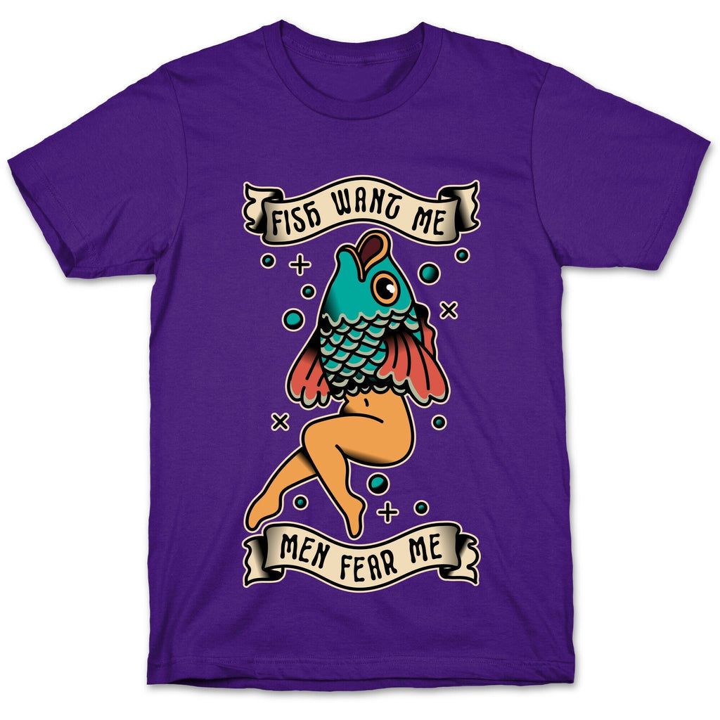Fish Want Me Men Fear Me Reverse Mermaid T-Shirt Hoodie, Sweatshirt | CoreVibeTees.com (Image 5)