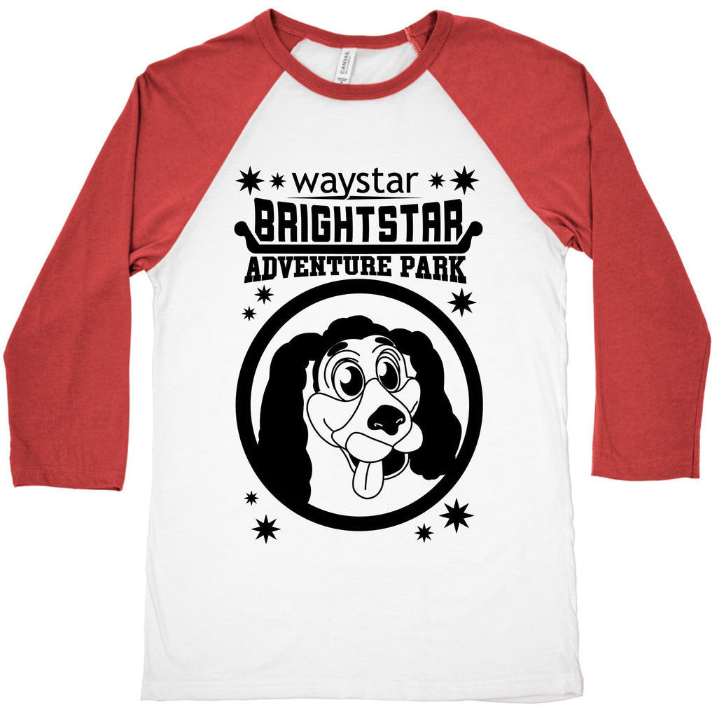 Brightstar Adventure Park Mascot Parody Baseball Tee Hoodie, Sweatshirt | CoreVibeTees.com (Image 2)