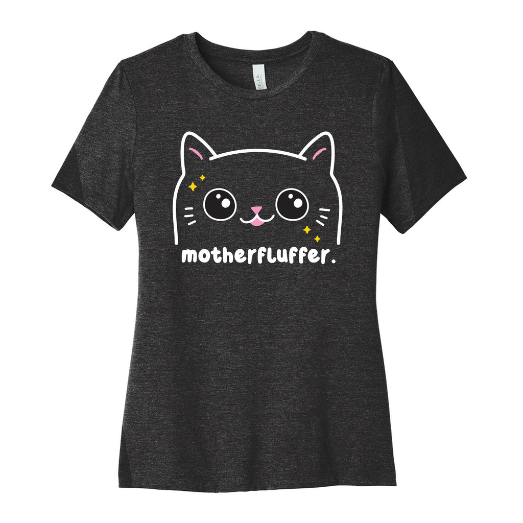 Cuss Cat Motherfluffer Women's Cotton Tee Hoodie, Sweatshirt | CoreVibeTees.com (Image 1)