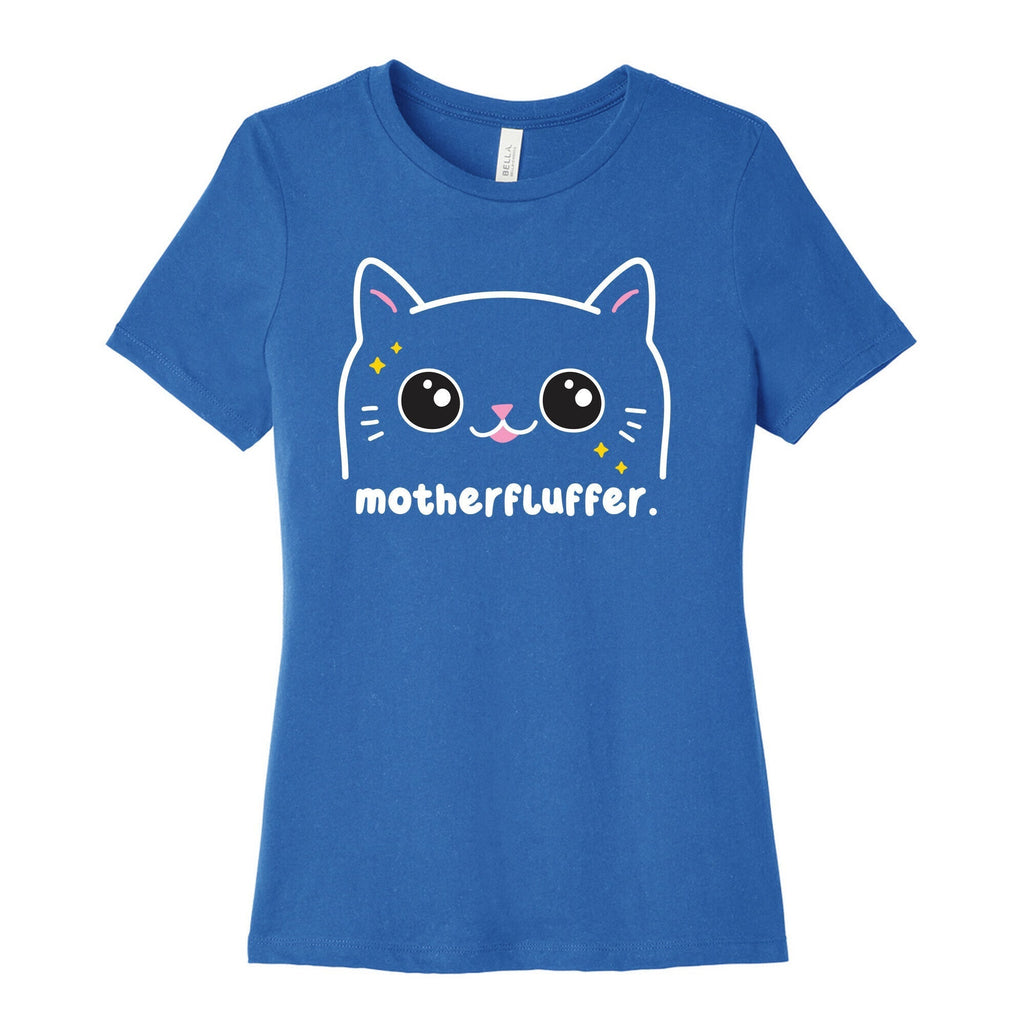 Cuss Cat Motherfluffer Women's Cotton Tee Hoodie, Sweatshirt | CoreVibeTees.com (Image 3)
