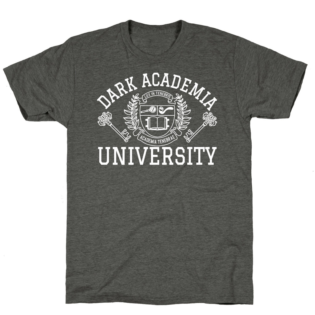 Dark Academia University Unisex Triblend Tee Hoodie, Sweatshirt | CoreVibeTees.com (Image 3)
