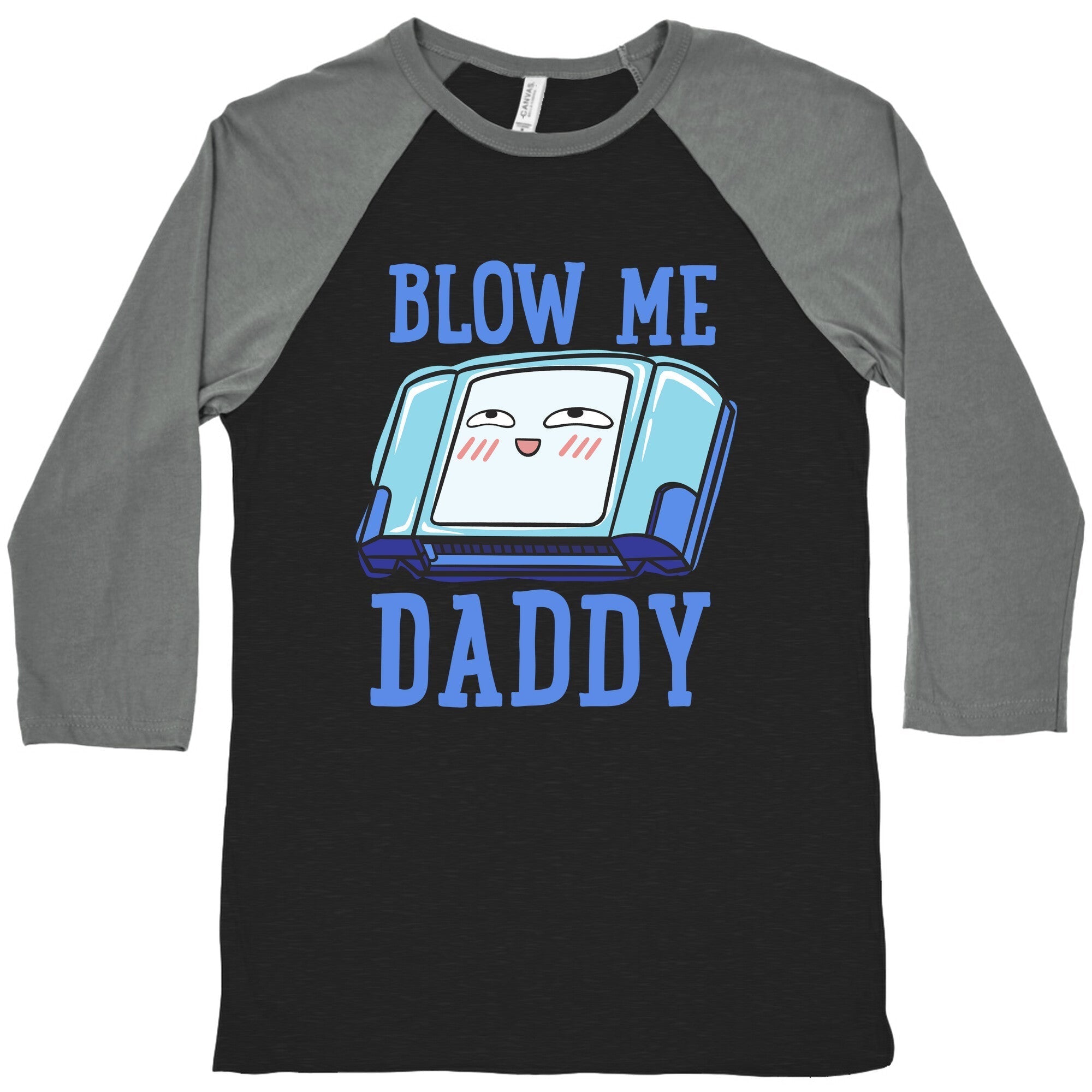 Blow Me Daddy Game Cartridge Parody Baseball Tee Hoodie, Sweatshirt | CoreVibeTees.com (Image 1)