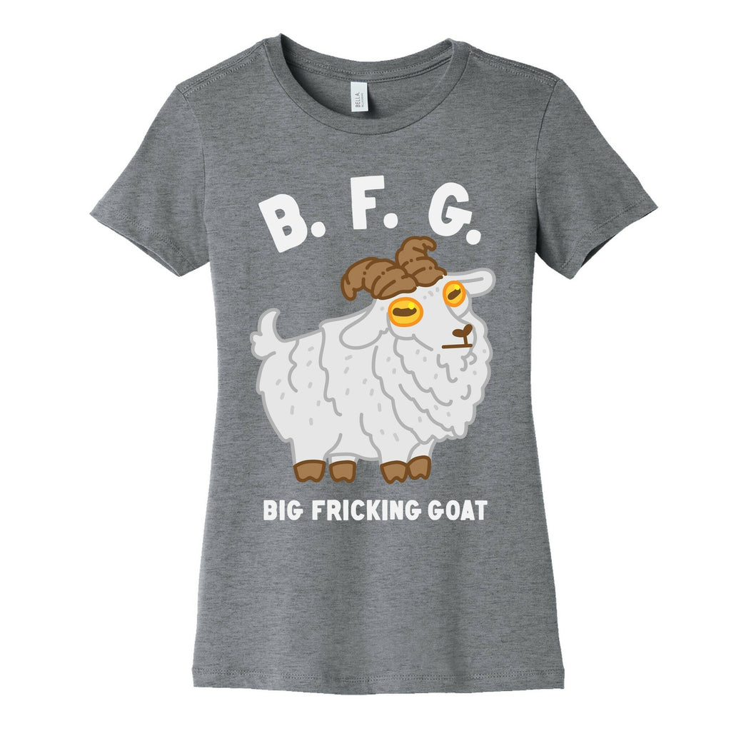 B.F.G. (Big Fricking Goat) Women's Cotton Tee Hoodie, Sweatshirt | CoreVibeTees.com (Image 3)