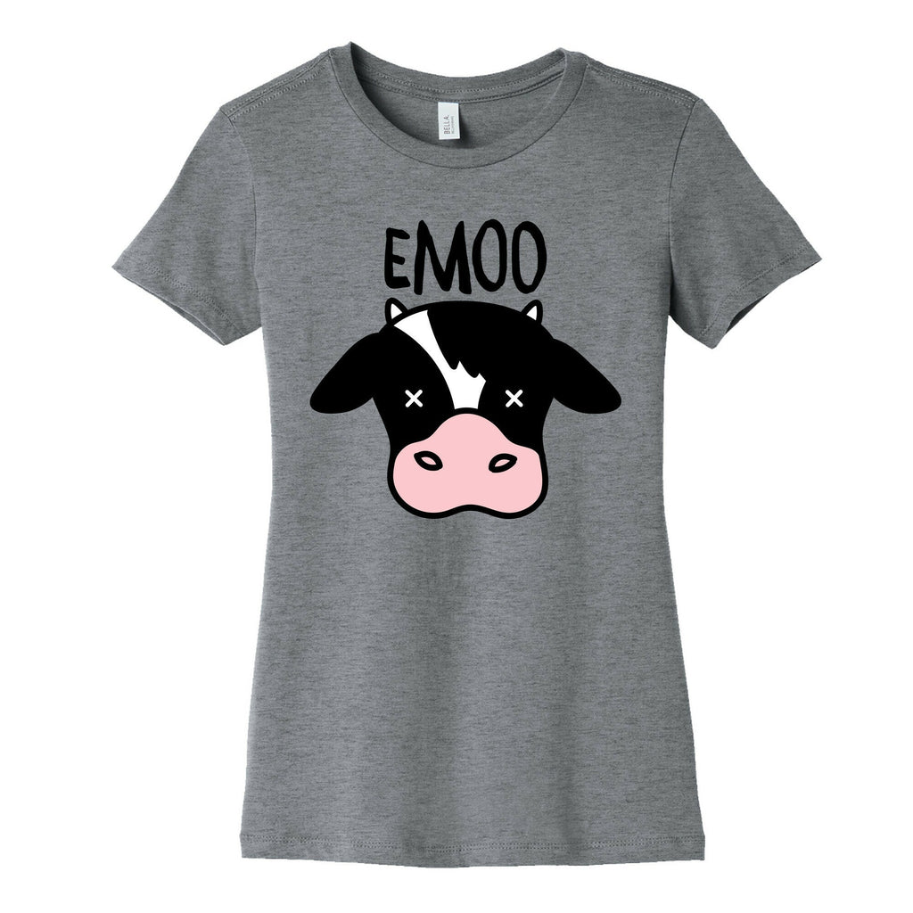 Emoo Emo Cow Women's Cotton Tee Hoodie, Sweatshirt | CoreVibeTees.com (Image 1)