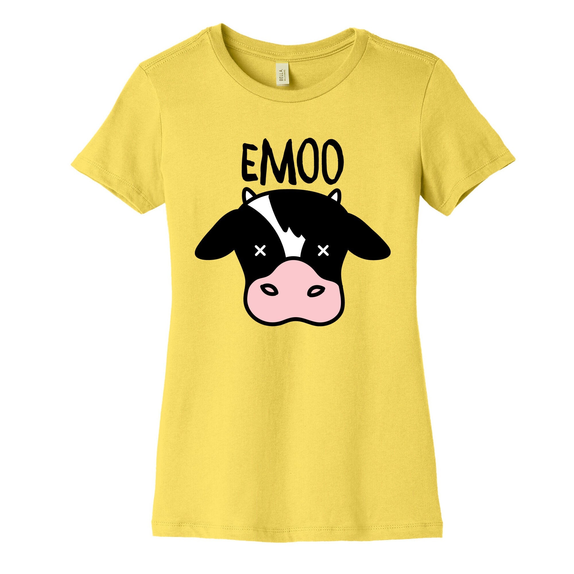 Emoo Emo Cow Women's Cotton Tee Hoodie, Sweatshirt | CoreVibeTees.com (Image 2)
