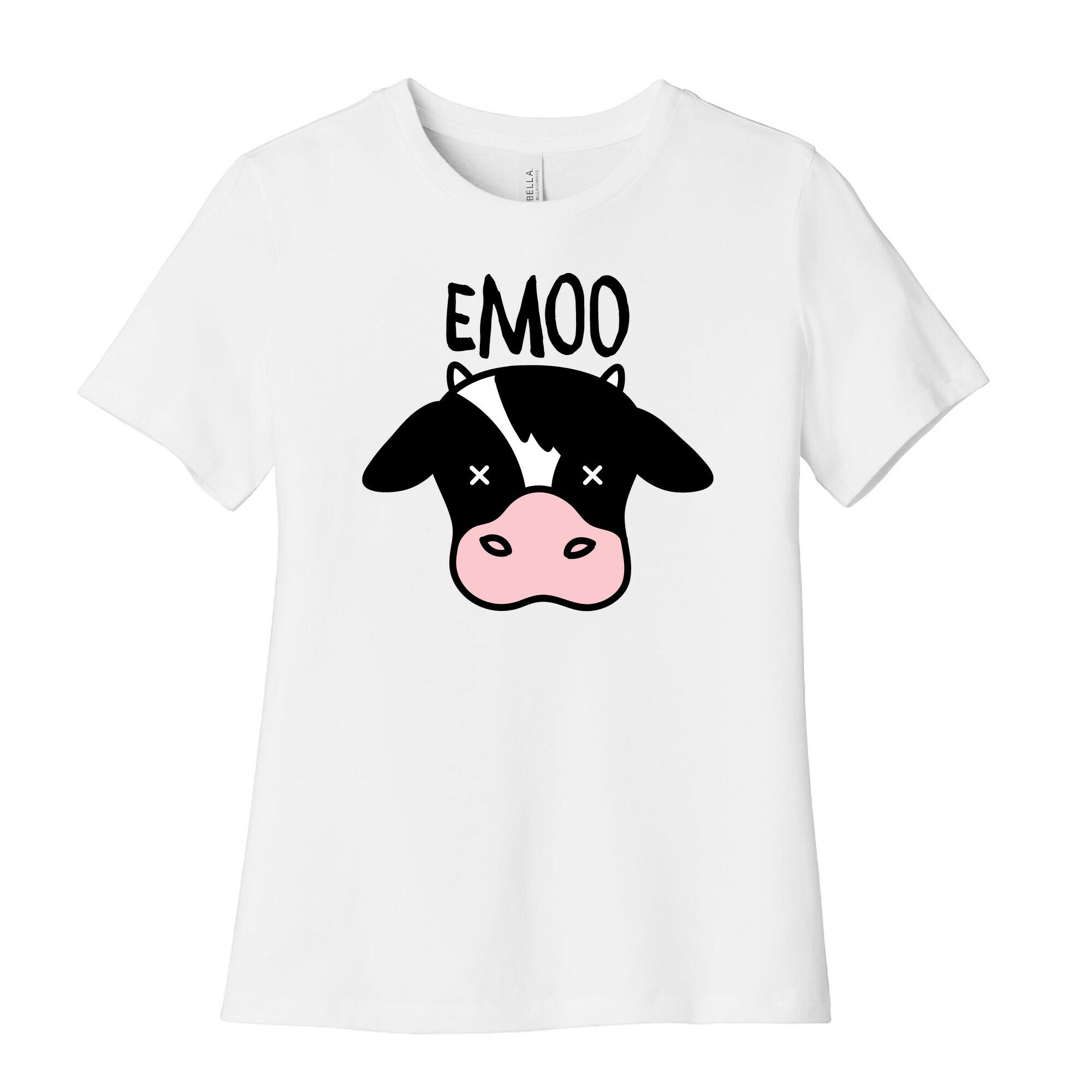 Emoo Emo Cow Women's Cotton Tee Hoodie, Sweatshirt | CoreVibeTees.com (Image 4)