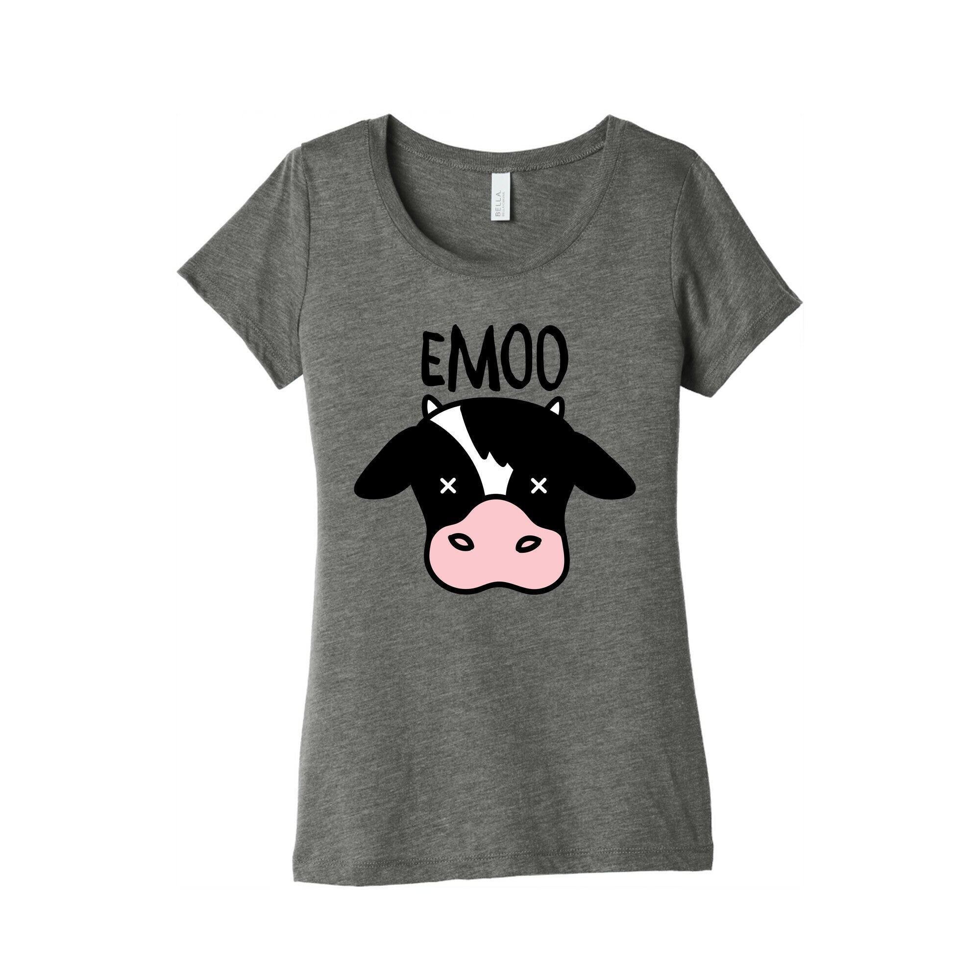 Emoo Emo Cow Women's Triblend Tee Hoodie, Sweatshirt | CoreVibeTees.com