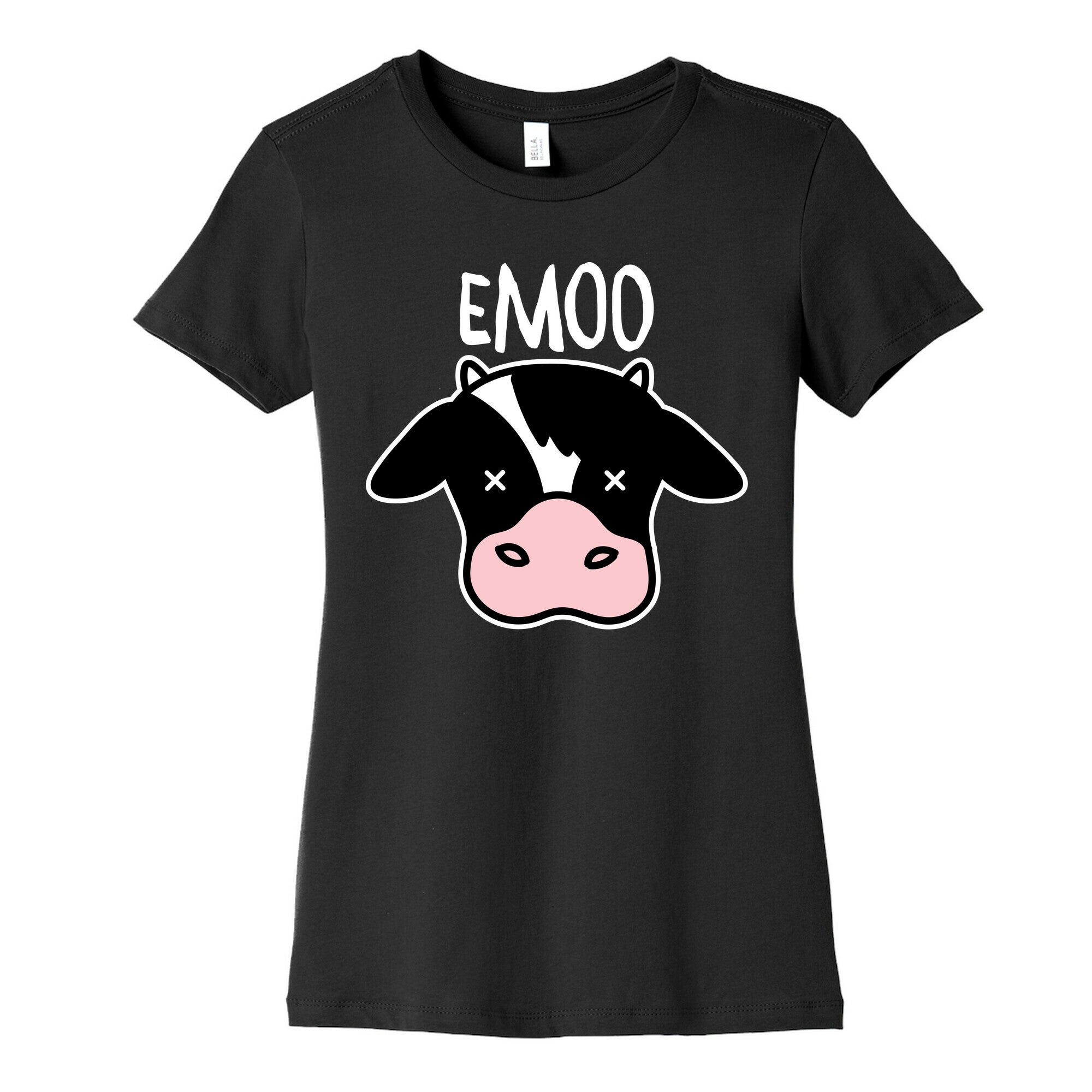 Emoo Emo Cow Women's Cotton Tee Style001 Hoodie, Sweatshirt | CoreVibeTees.com (Image 2)