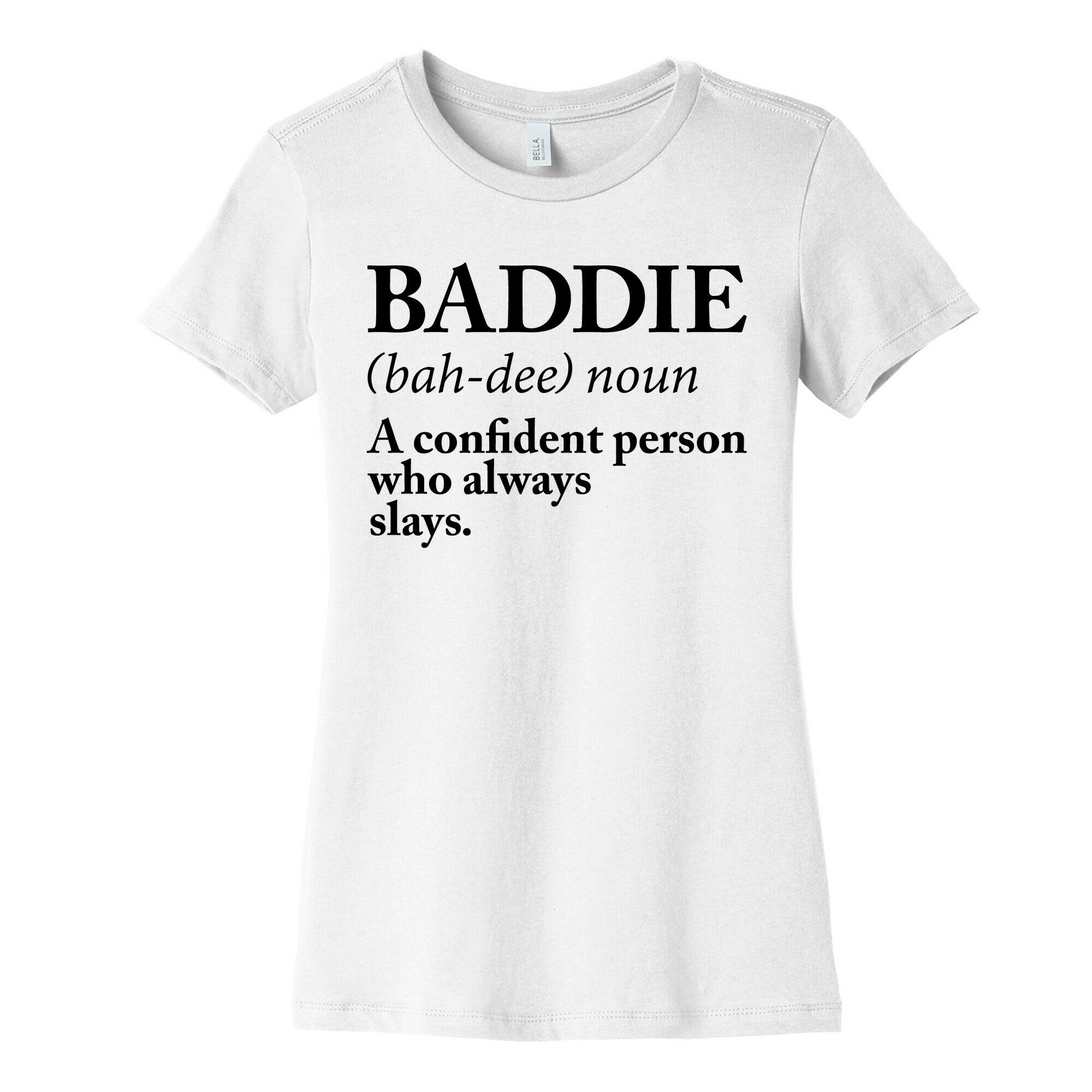 Baddie Definition Women's Cotton Tee Hoodie, Sweatshirt | CoreVibeTees.com (Image 3)