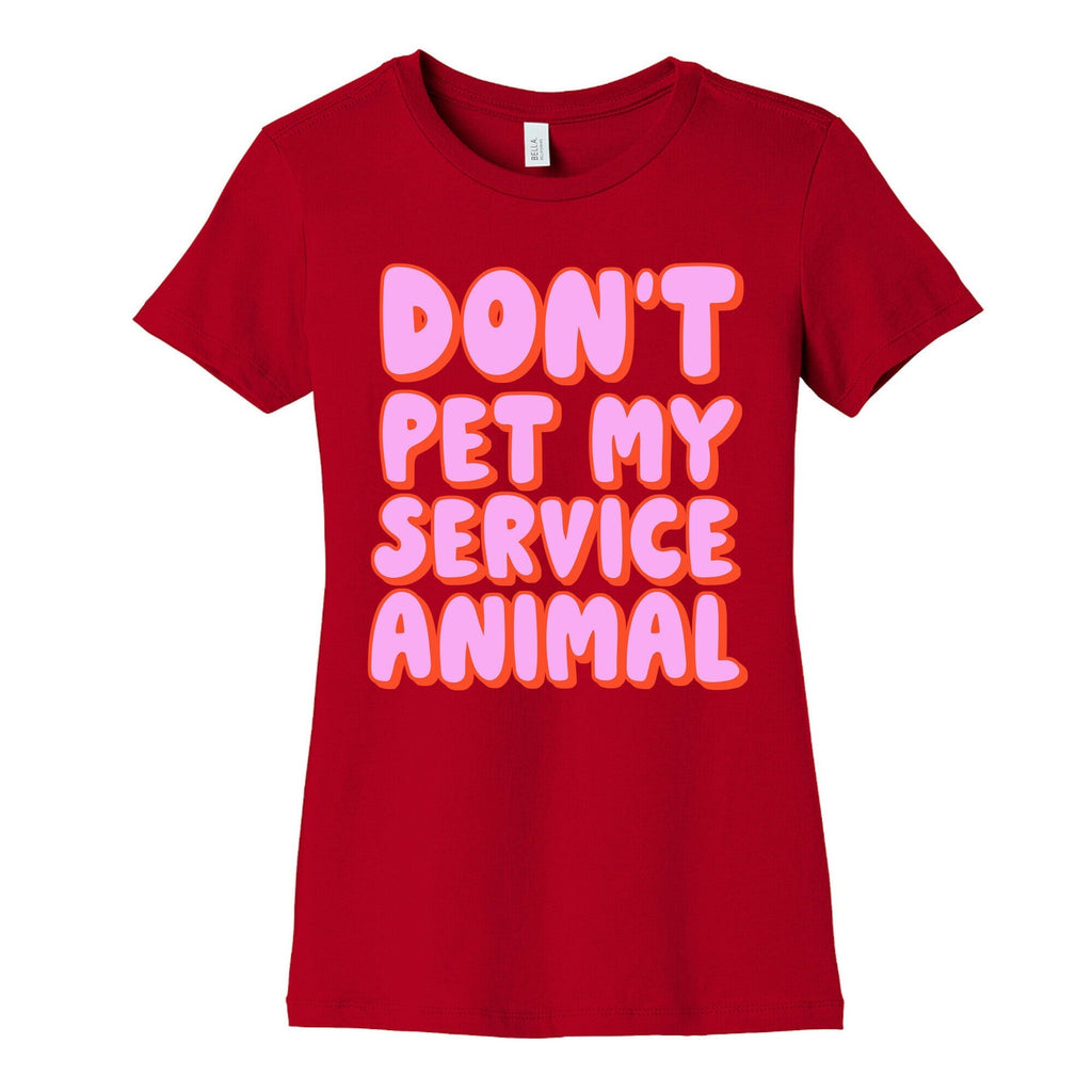 Don't Pet My Service Animal Women's Cotton Tee Hoodie, Sweatshirt | CoreVibeTees.com (Image 3)
