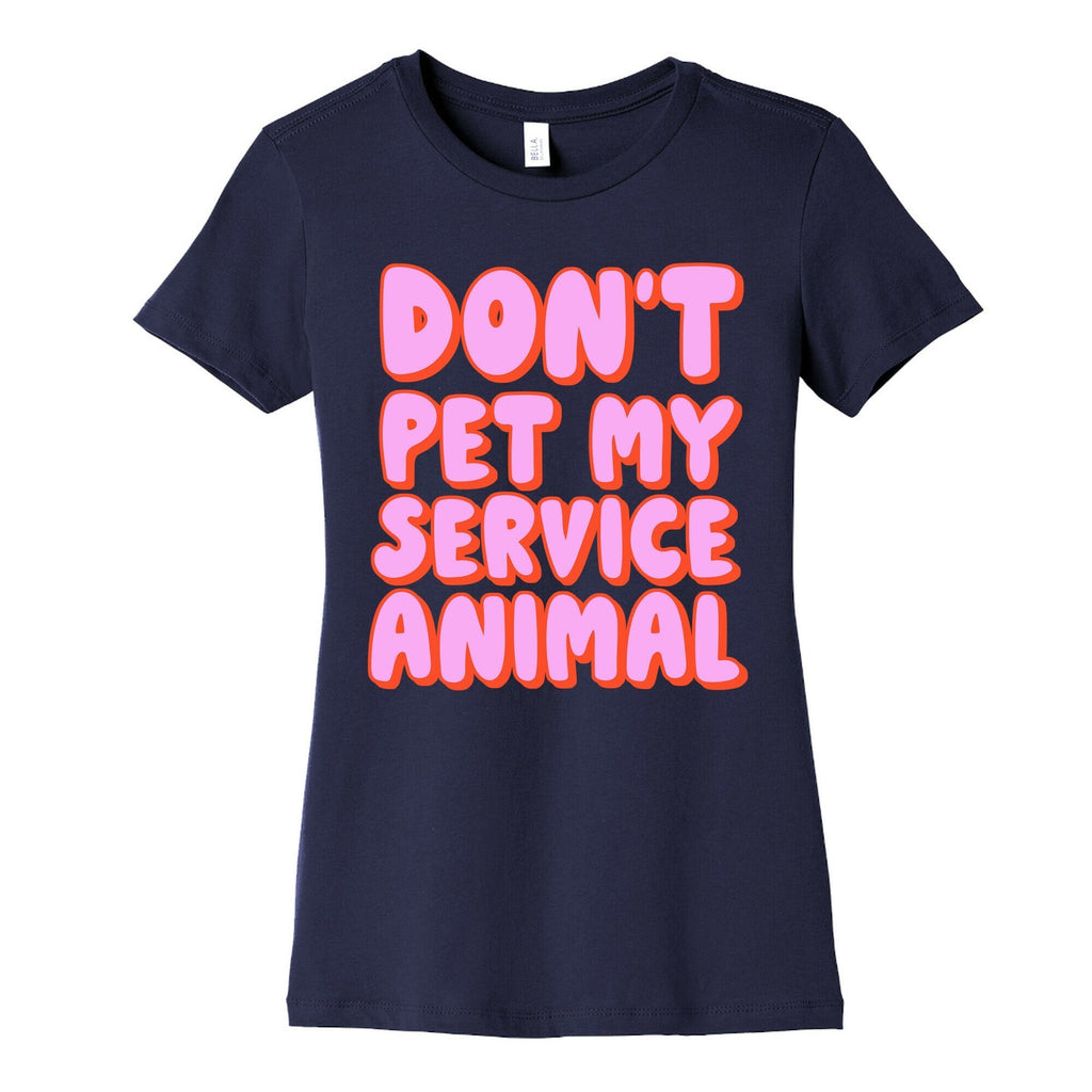 Don't Pet My Service Animal Women's Cotton Tee Hoodie, Sweatshirt | CoreVibeTees.com (Image 5)