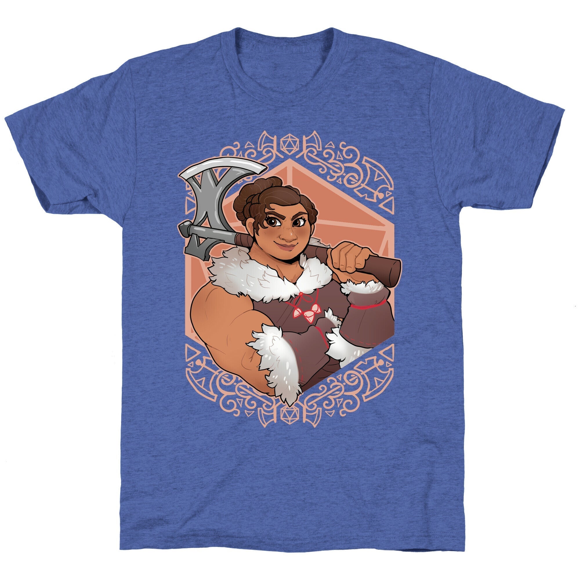 DnD Princesses: Luisa Barbarian Unisex Triblend Tee Hoodie, Sweatshirt | CoreVibeTees.com (Image 5)