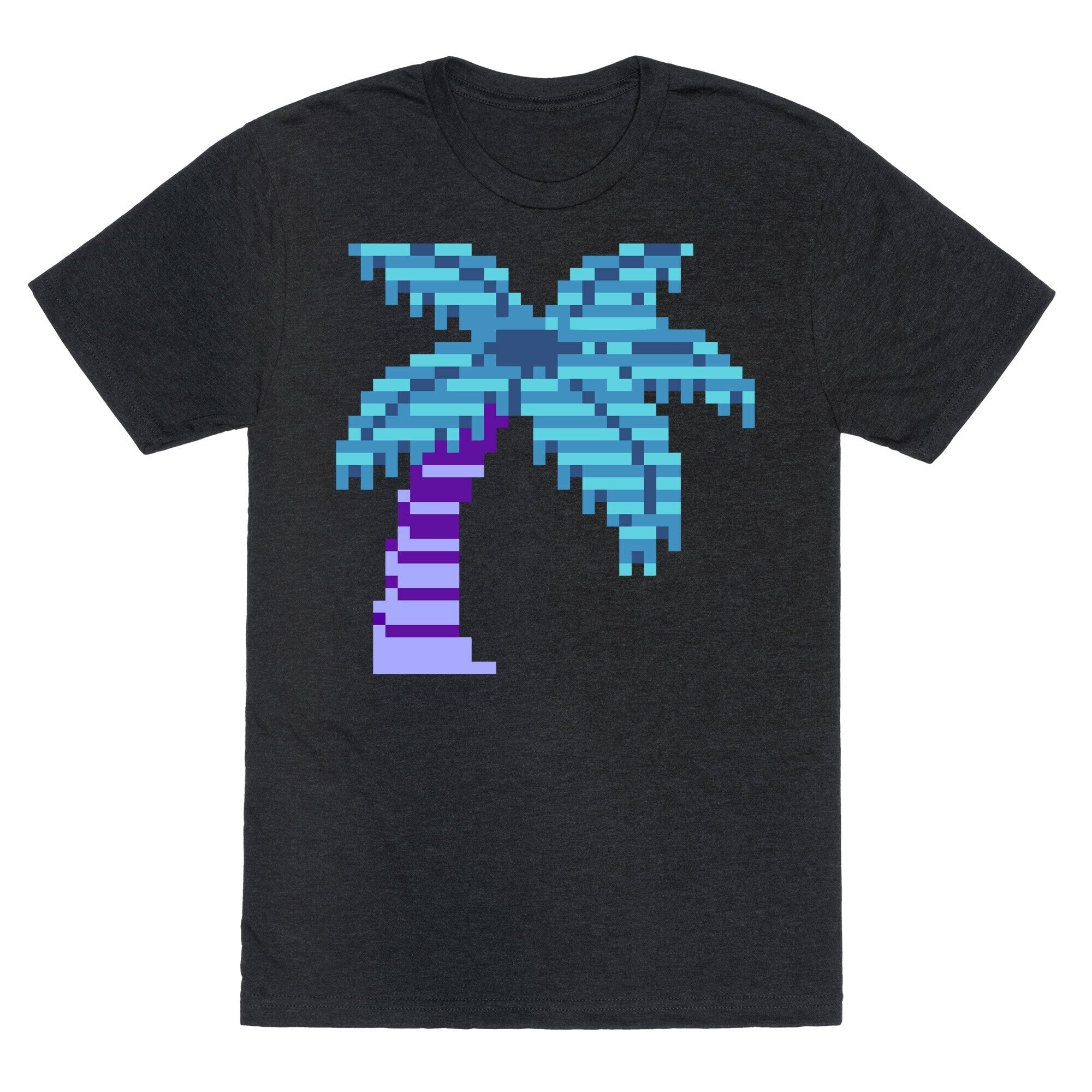 8-Bit Vaporwave Palm Tree Unisex Triblend Tee Hoodie, Sweatshirt | CoreVibeTees.com (Image 1)