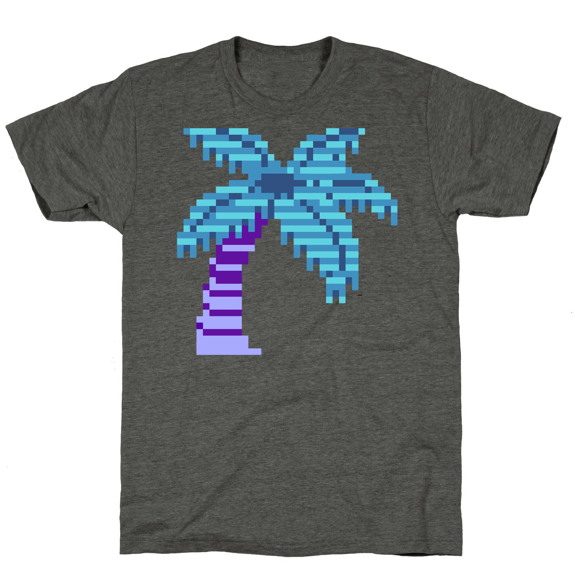 8-Bit Vaporwave Palm Tree Unisex Triblend Tee Hoodie, Sweatshirt | CoreVibeTees.com (Image 3)