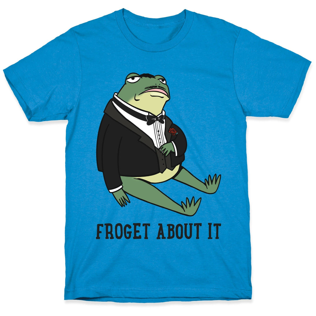 Froget About It Frog Mafia Parody T-Shirt Hoodie, Sweatshirt | CoreVibeTees.com (Image 1)