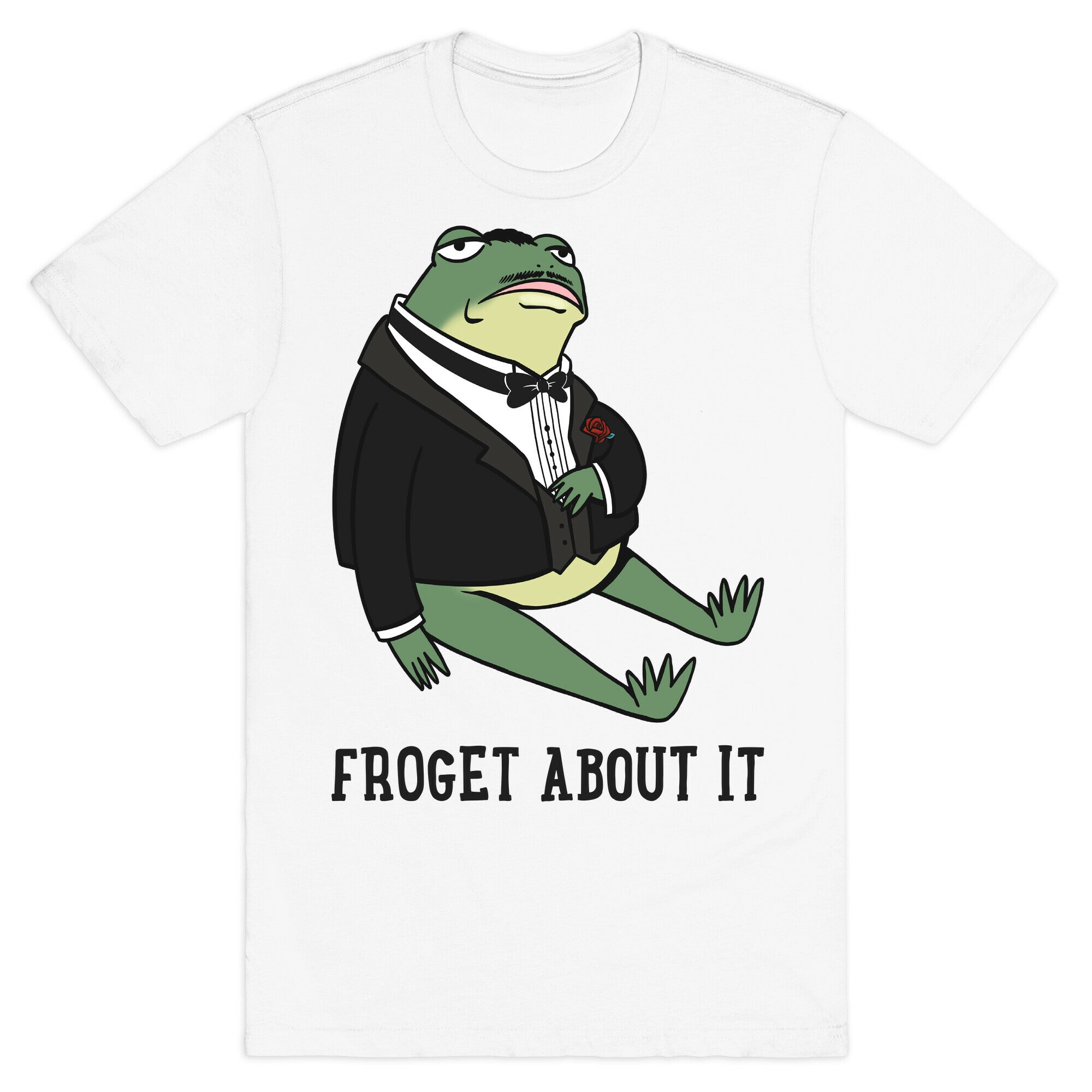 Froget About It Frog Mafia Parody T-Shirt Hoodie, Sweatshirt | CoreVibeTees.com (Image 2)
