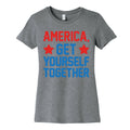America, Get Yourself Together Women's Cotton Tee Hoodie, Sweatshirt | CoreVibeTees.com (Image 1)