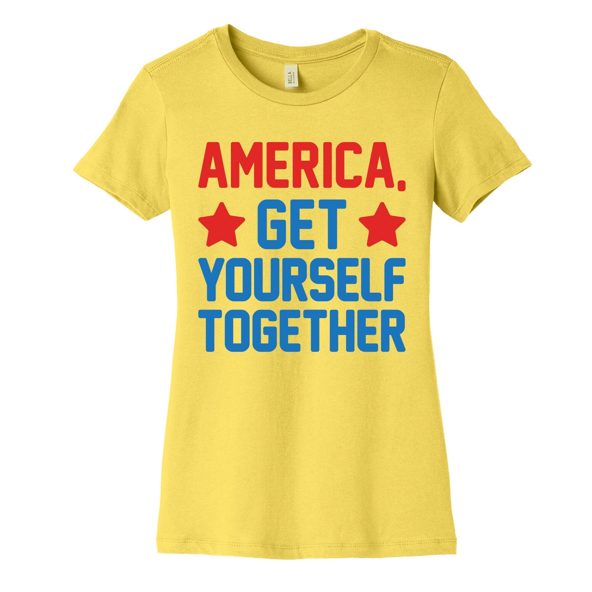 America, Get Yourself Together Women's Cotton Tee Hoodie, Sweatshirt | CoreVibeTees.com (Image 2)