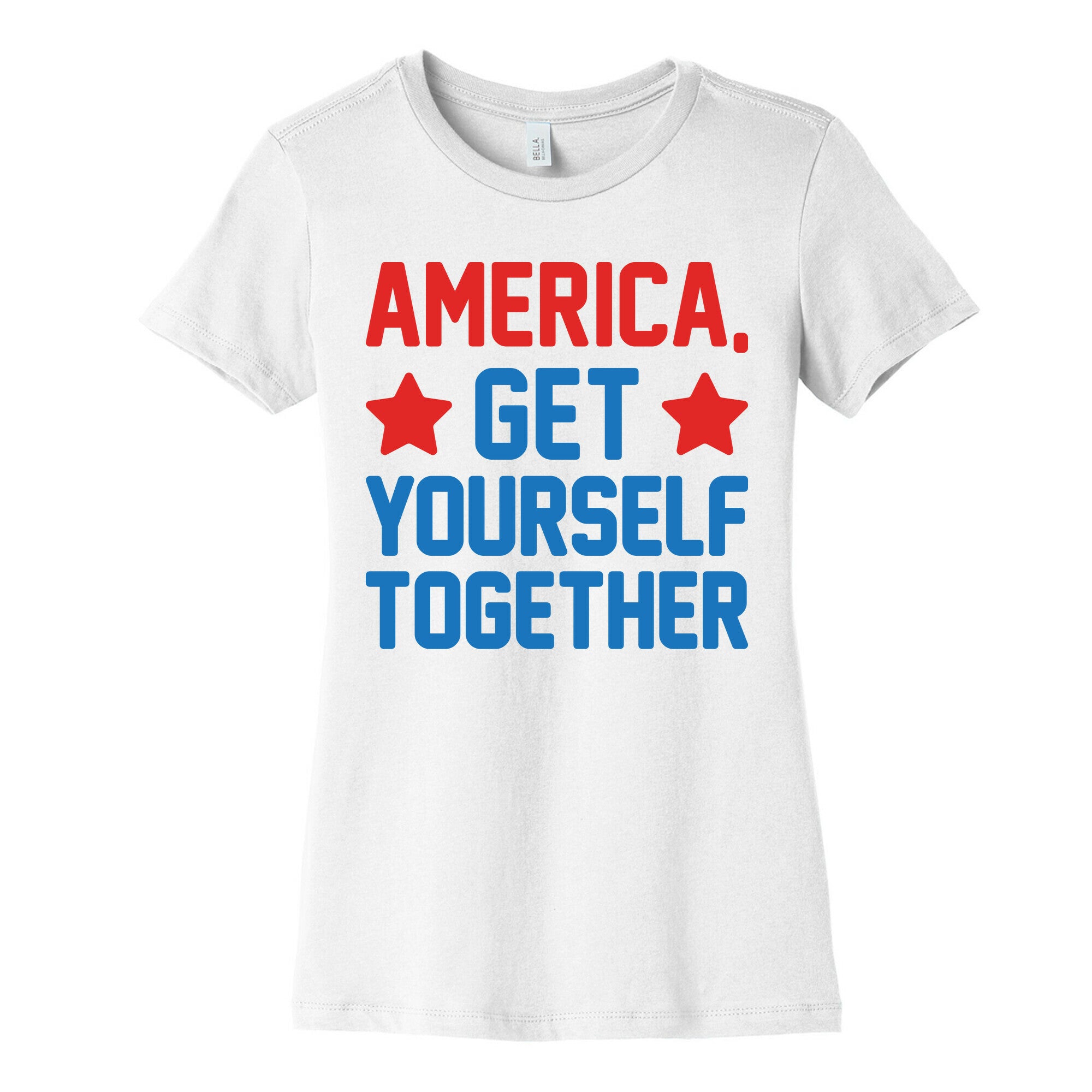 America, Get Yourself Together Women's Cotton Tee Hoodie, Sweatshirt | CoreVibeTees.com (Image 3)