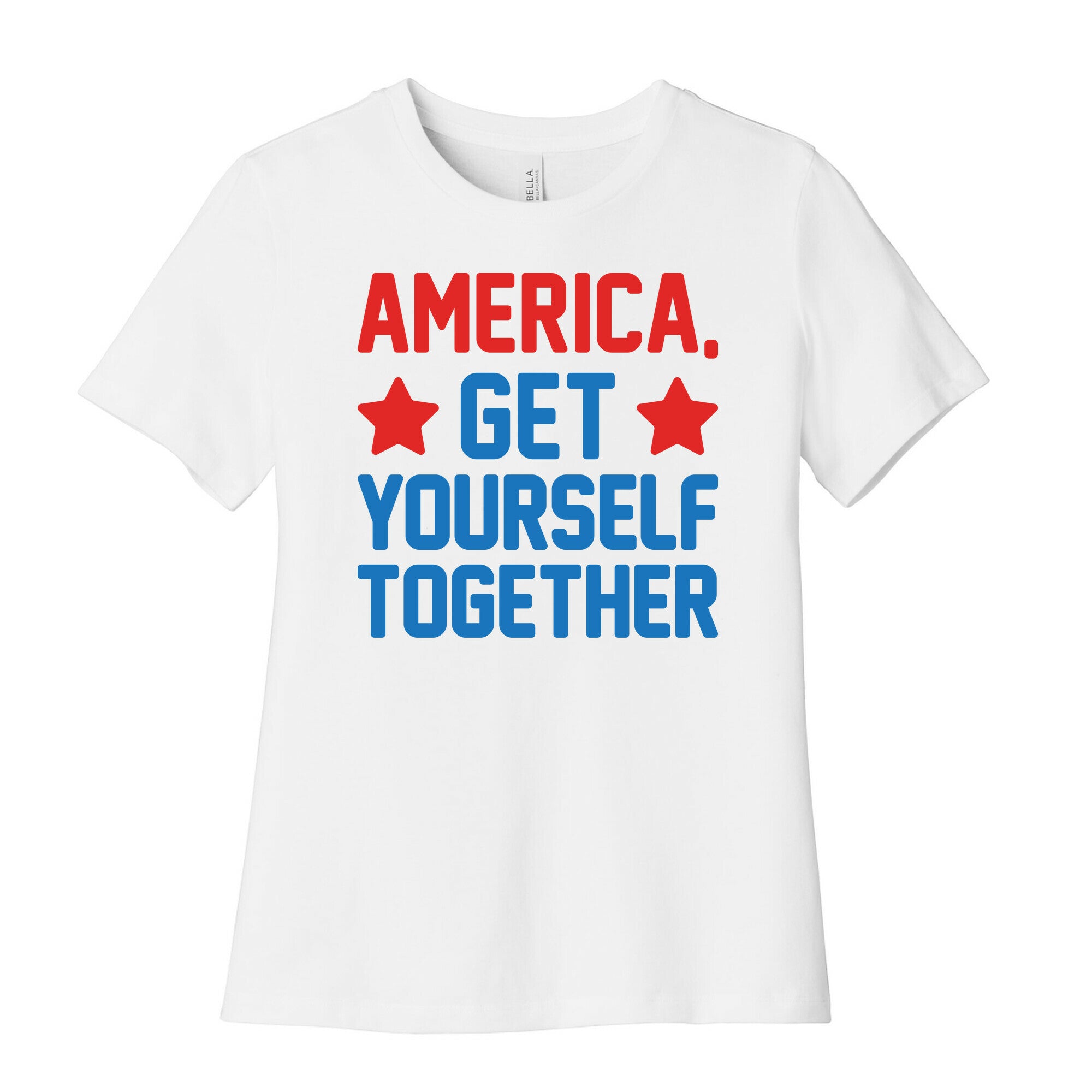 America, Get Yourself Together Women's Cotton Tee Hoodie, Sweatshirt | CoreVibeTees.com (Image 4)