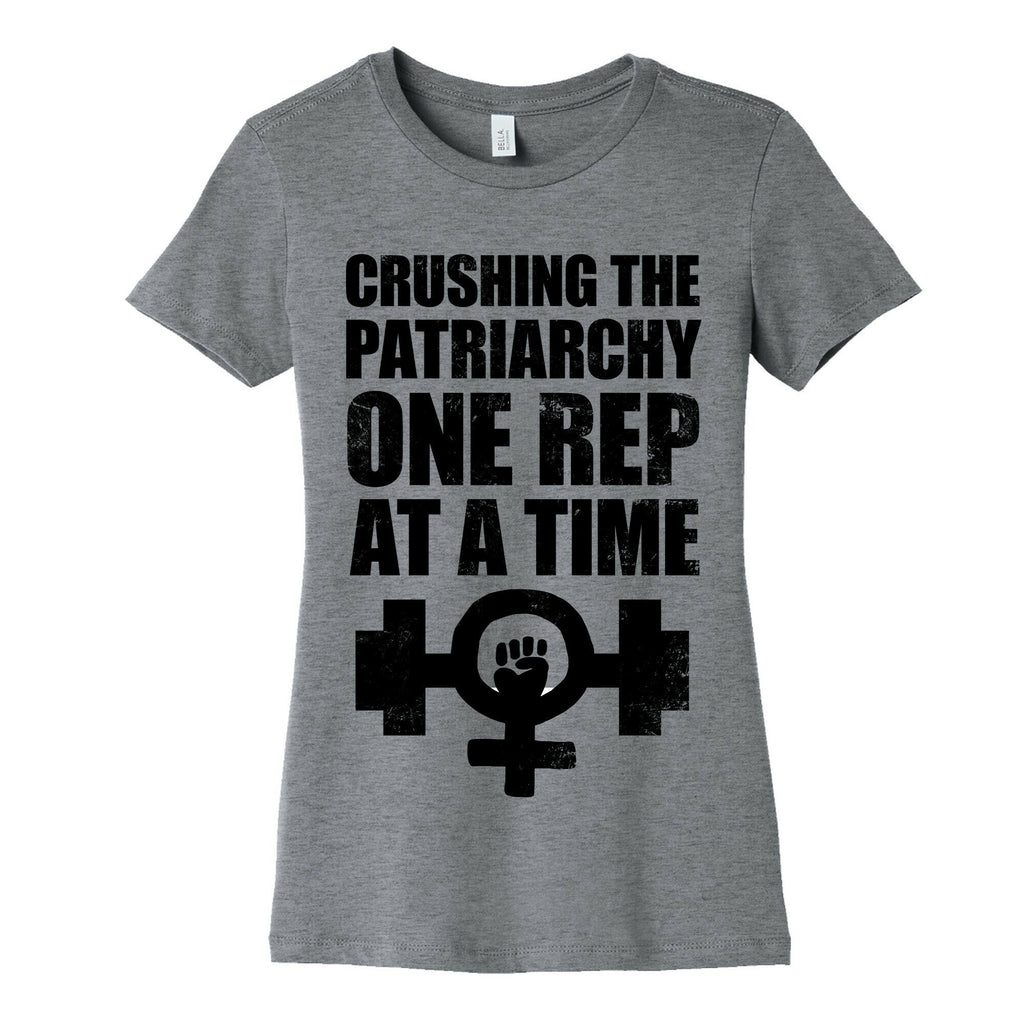 Crushing the Patriarchy One Rep at a Time Women's Cotton Tee Hoodie, Sweatshirt | CoreVibeTees.com (Image 2)