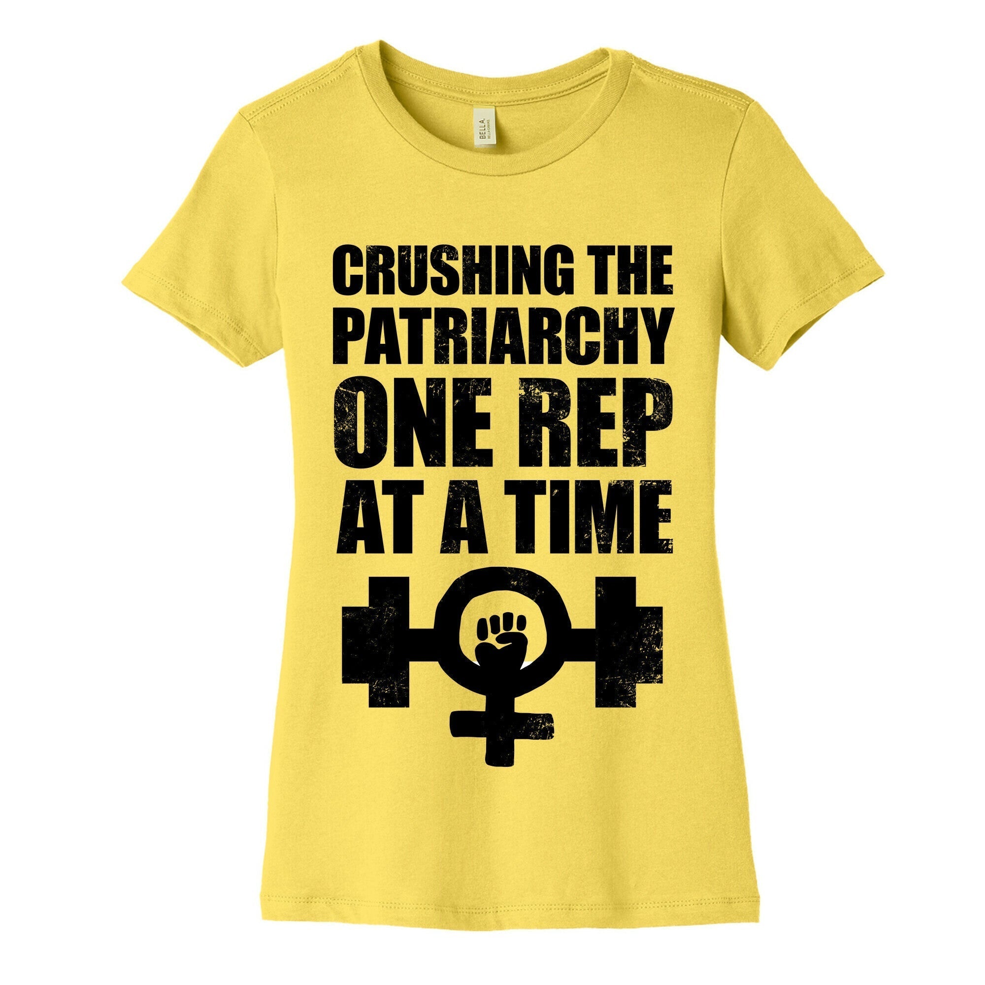 Crushing the Patriarchy One Rep at a Time Women's Cotton Tee Hoodie, Sweatshirt | CoreVibeTees.com (Image 3)