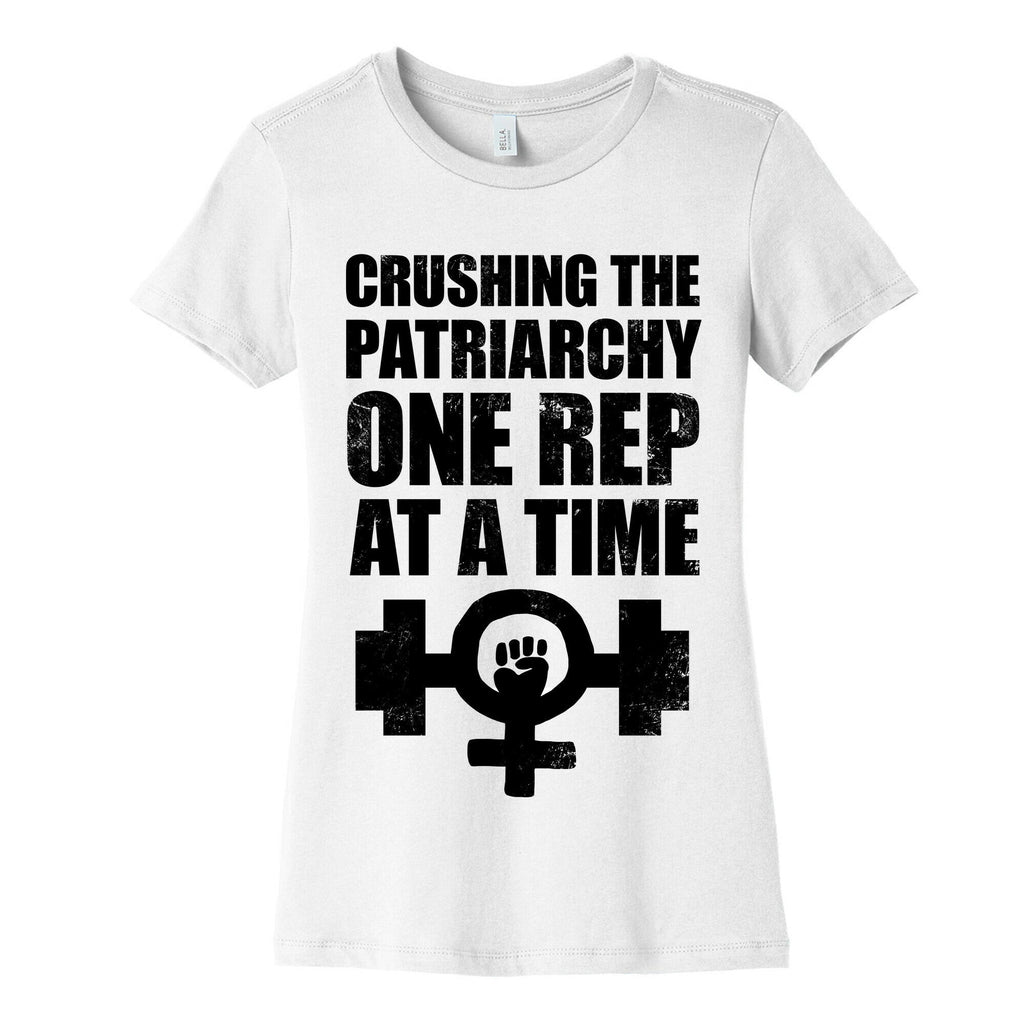 Crushing the Patriarchy One Rep at a Time Women's Cotton Tee Hoodie, Sweatshirt | CoreVibeTees.com (Image 4)