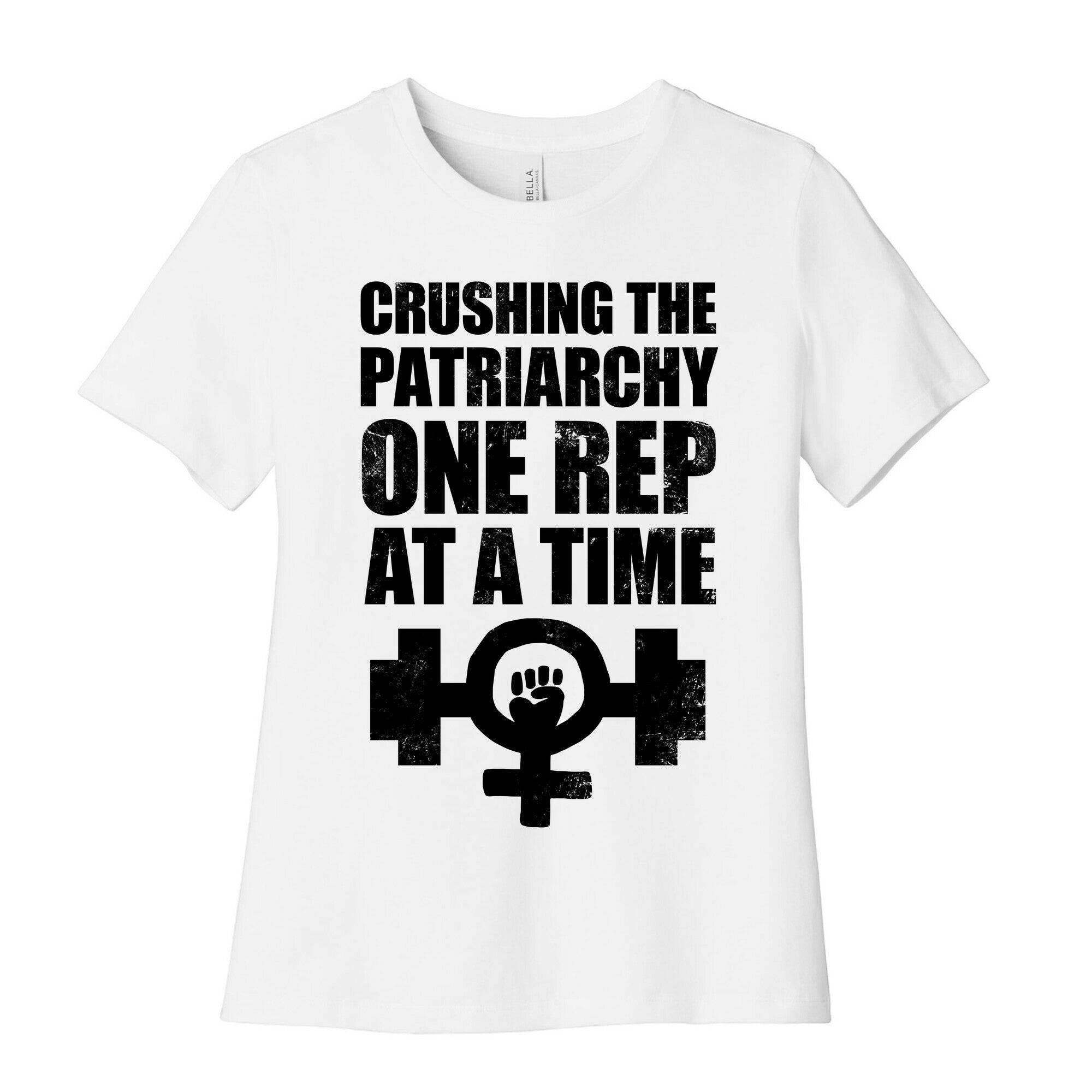 Crushing the Patriarchy One Rep at a Time Women's Cotton Tee Hoodie, Sweatshirt | CoreVibeTees.com (Image 1)