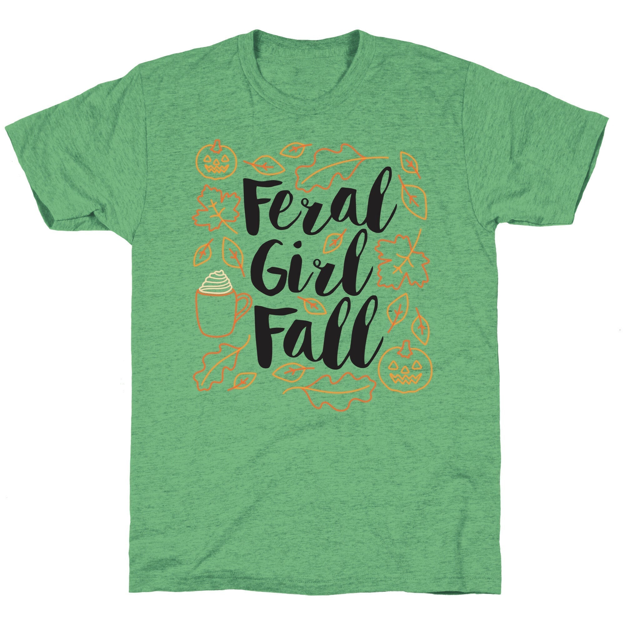 Basic Feral Girl Fall Unisex Triblend Tee Hoodie, Sweatshirt | CoreVibeTees.com (Image 1)