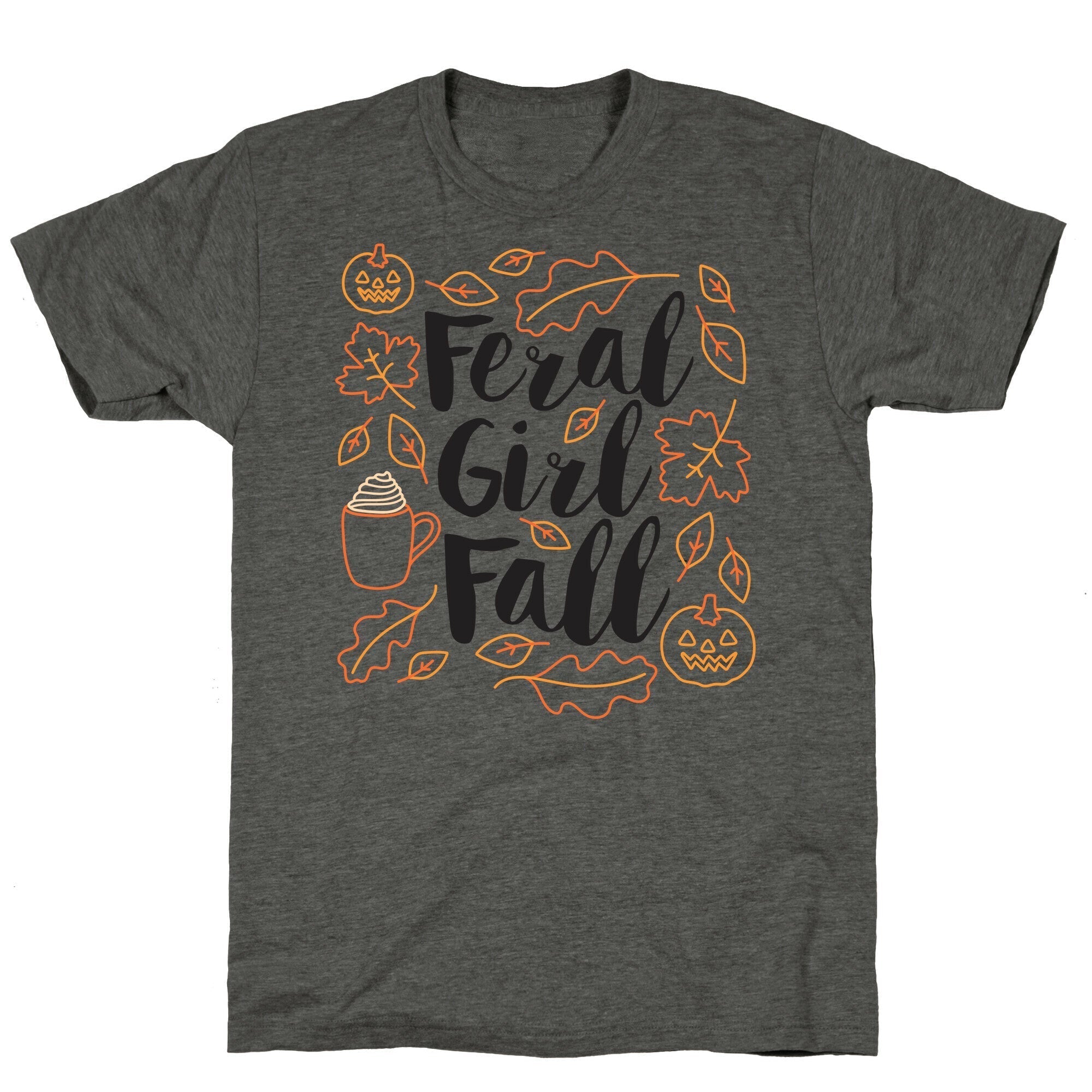 Basic Feral Girl Fall Unisex Triblend Tee Hoodie, Sweatshirt | CoreVibeTees.com (Image 2)