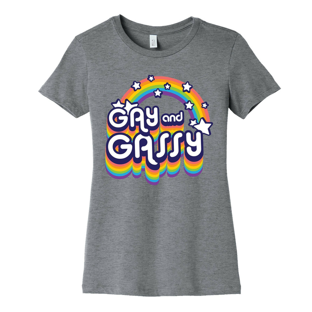Gay and Gassy Rainbow Women's Cotton Tee Hoodie, Sweatshirt | CoreVibeTees.com (Image 1)