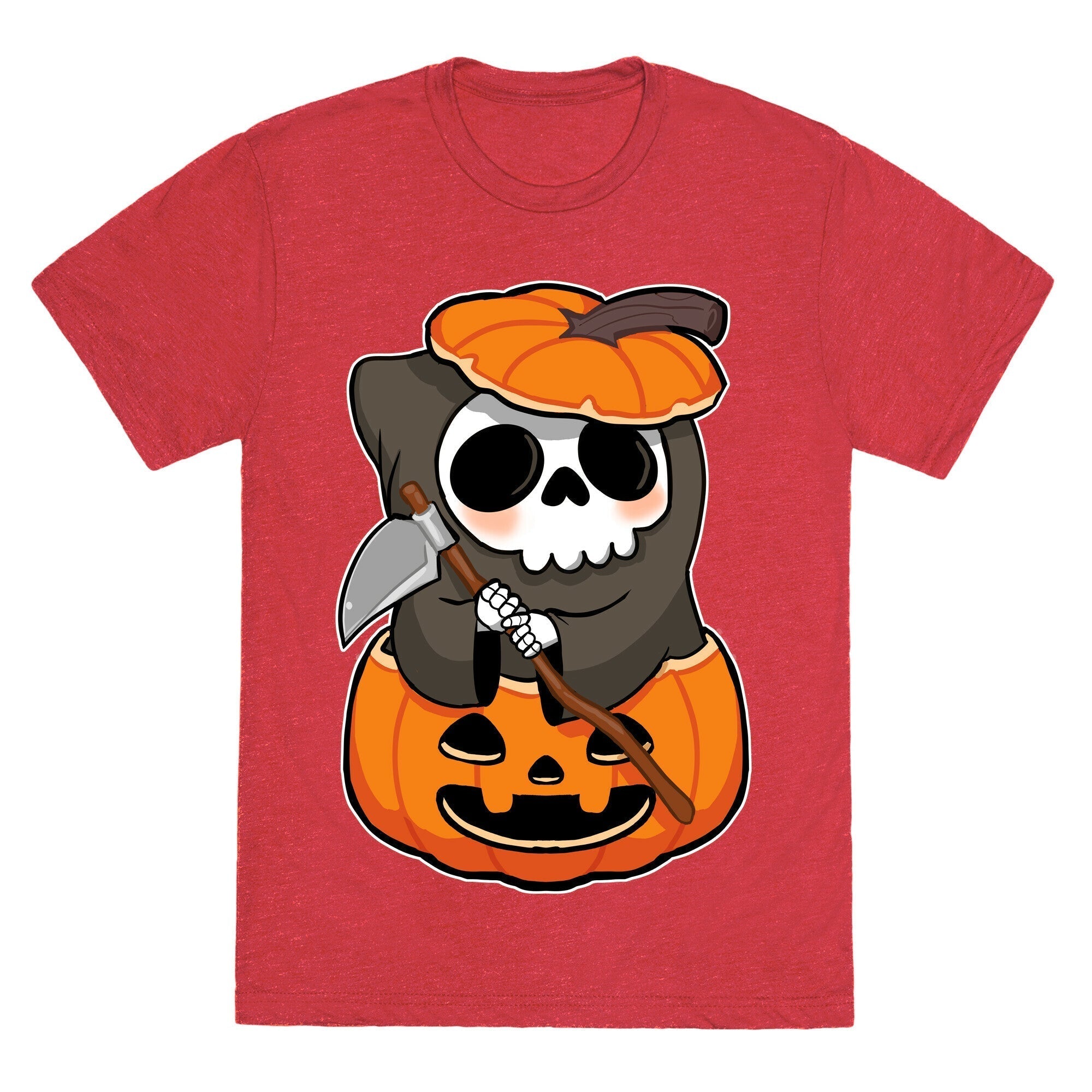 Cute Halloween Grim Reaper Unisex Triblend Tee Style001 Hoodie, Sweatshirt | CoreVibeTees.com (Image 4)