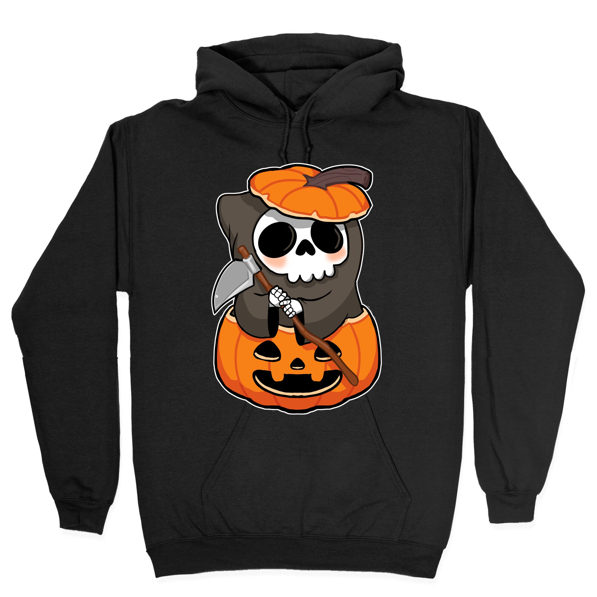 Cute Halloween Grim Reaper Hoodie T-Shirts, Sweatshirt | CoreVibeTees.com (Image 2)