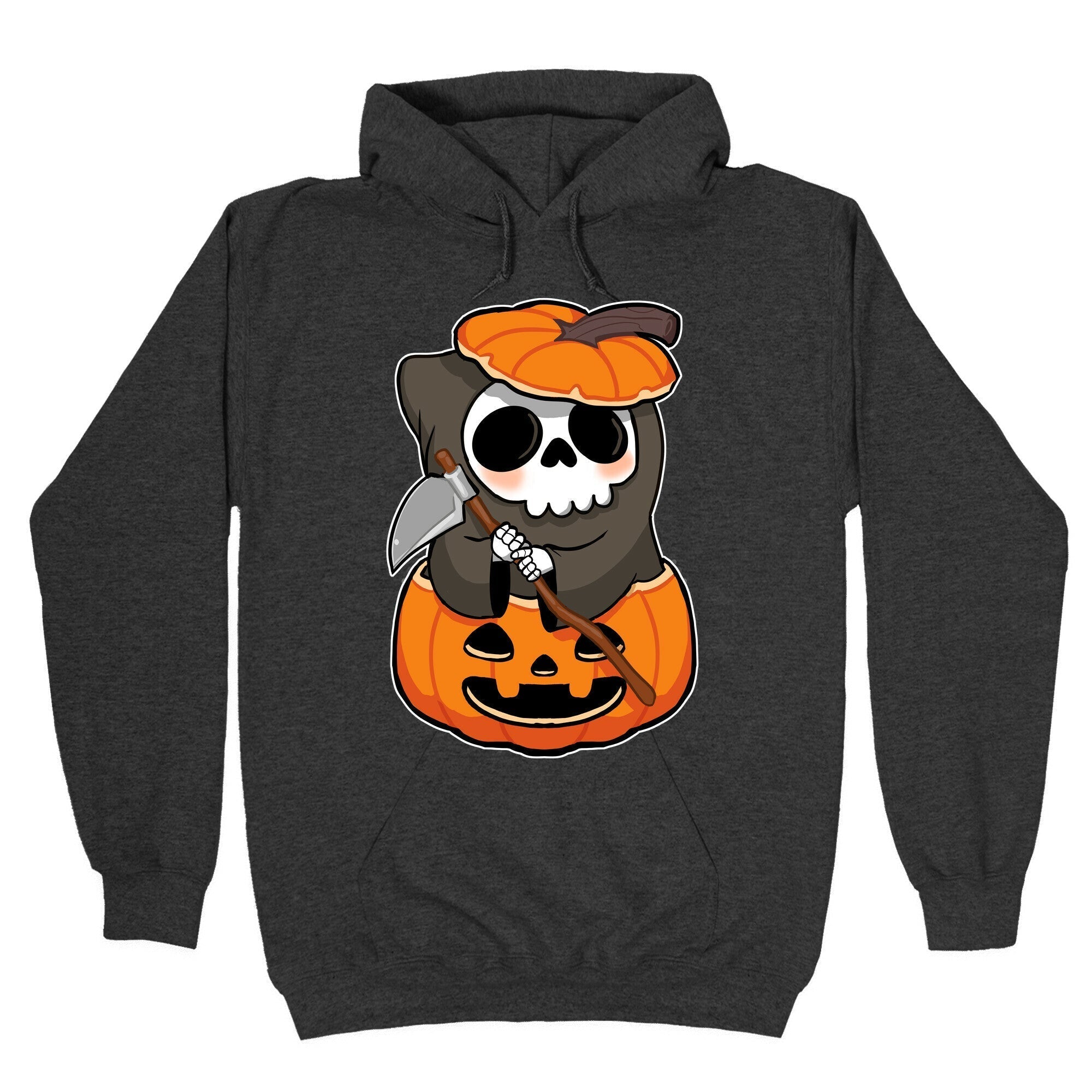 Cute Halloween Grim Reaper Hoodie T-Shirts, Sweatshirt | CoreVibeTees.com (Image 3)