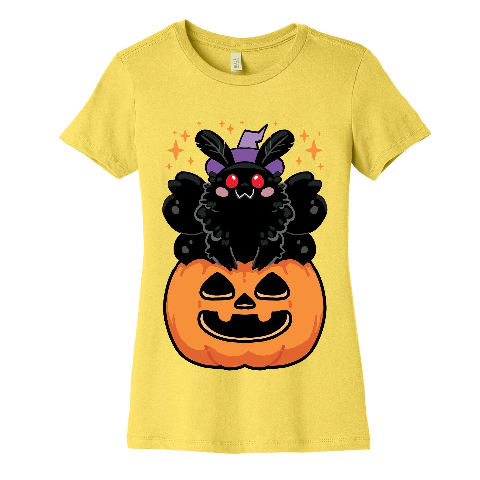Cute Halloween Mothman Women's Cotton Tee Hoodie, Sweatshirt | CoreVibeTees.com (Image 3)