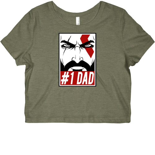 #1 Dad: Kratos Graphic Baby Tee Hoodie, Sweatshirt | CoreVibeTees.com (Image 1)