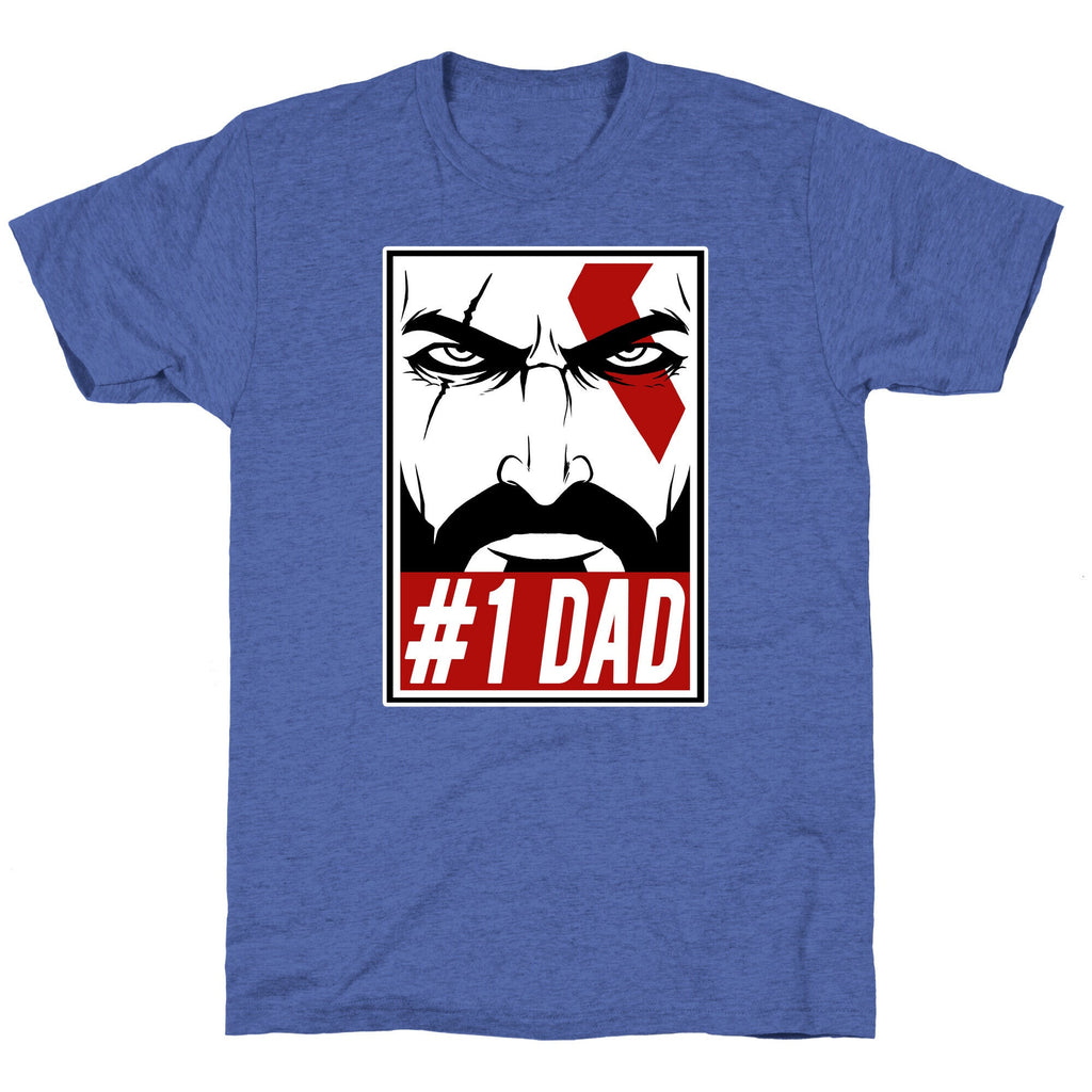 #1 Dad: Kratos Unisex Triblend Tee Hoodie, Sweatshirt | CoreVibeTees.com (Image 5)