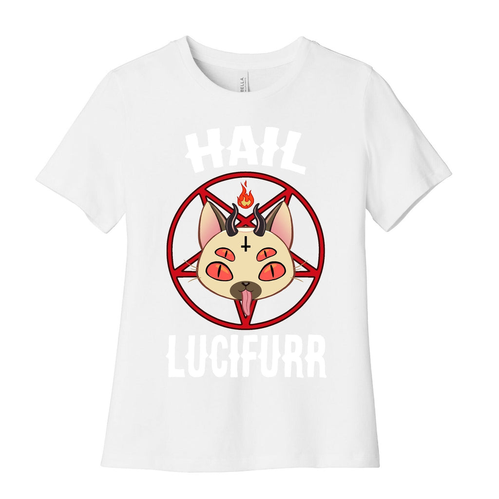 Hail Lucifurr  Women's Cotton Tee Hoodie, Sweatshirt | CoreVibeTees.com (Image 4)