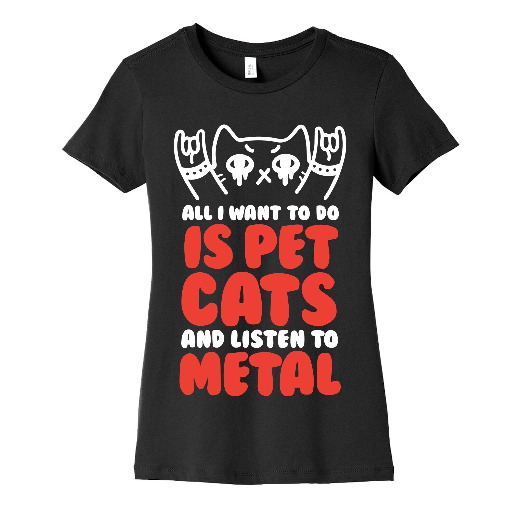 All I Want To Do Is Pet Cats And Listen To Metal Women's Cotton Tee Style002 Hoodie, Sweatshirt | CoreVibeTees.com (Image 5)