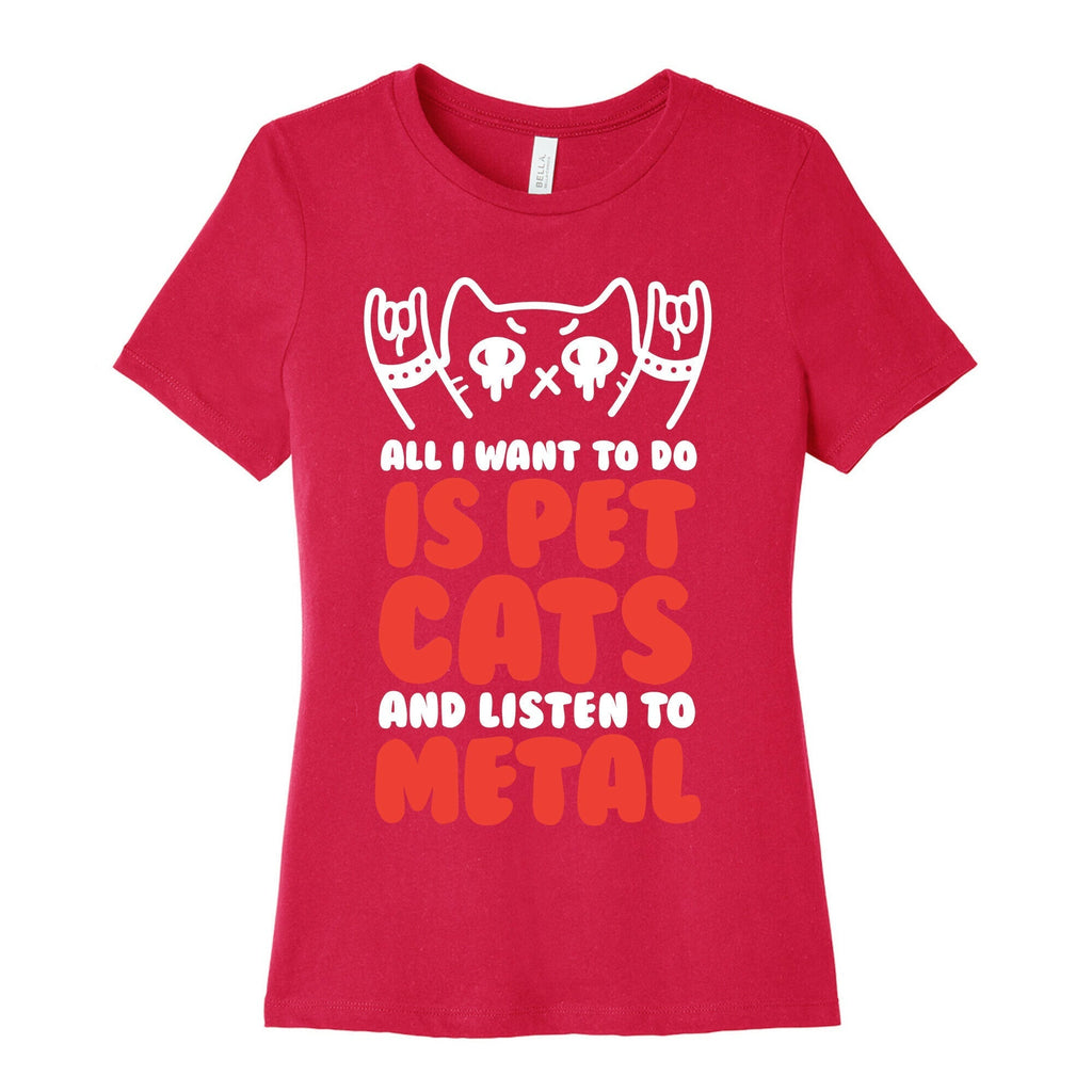 All I Want To Do Is Pet Cats And Listen To Metal Women's Cotton Tee Style002 Hoodie, Sweatshirt | CoreVibeTees.com (Image 2)