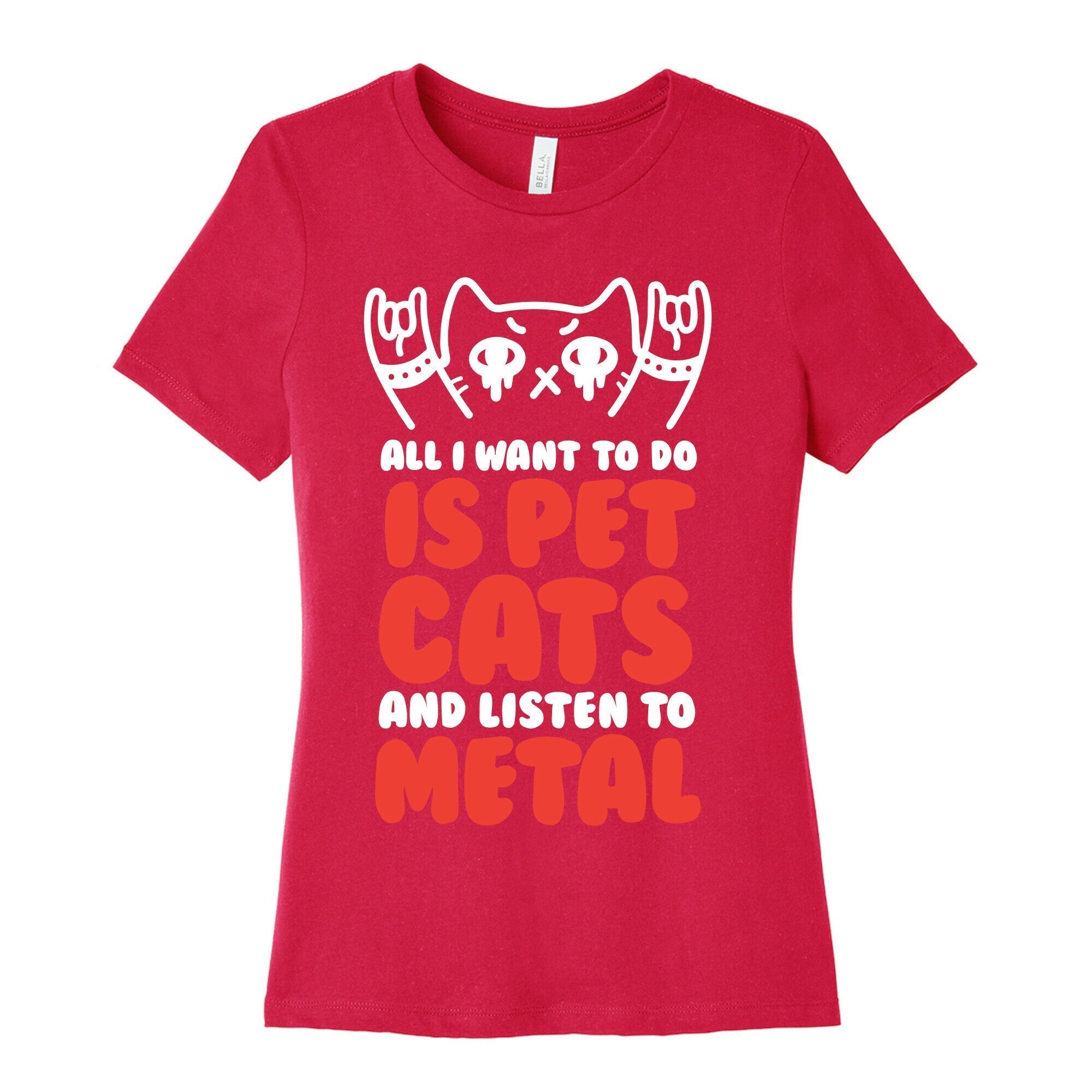 All I Want To Do Is Pet Cats And Listen To Metal Women's Cotton Tee Style002 Hoodie, Sweatshirt | CoreVibeTees.com (Image 2)