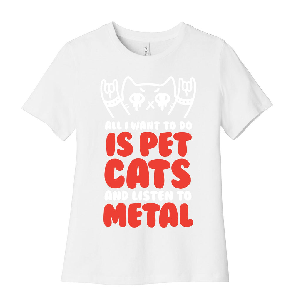 All I Want To Do Is Pet Cats And Listen To Metal Women's Cotton Tee Style002 Hoodie, Sweatshirt | CoreVibeTees.com (Image 4)