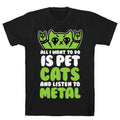 All I Want To Do Is Pet Cats And Listen To Metal T-Shirt Style002 Hoodie, Sweatshirt | CoreVibeTees.com (Image 1)