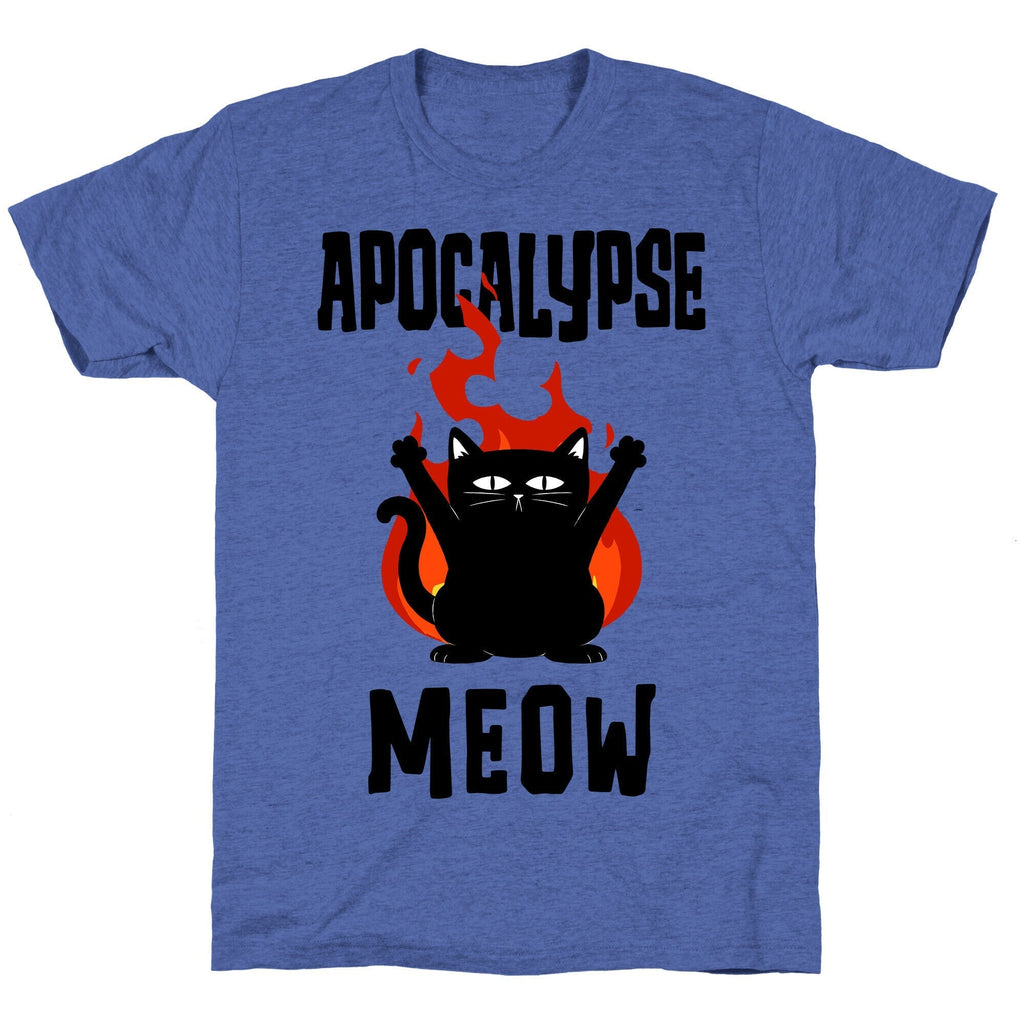 Apocalypse Meow Unisex Triblend Tee Hoodie, Sweatshirt | CoreVibeTees.com (Image 4)