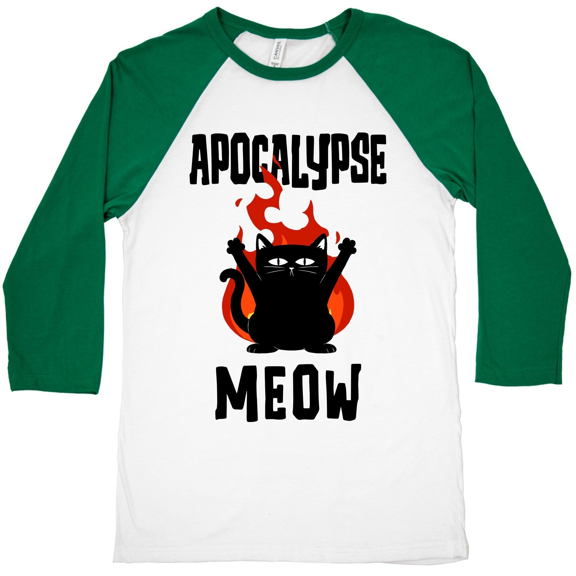 Apocalypse Meow Baseball Tee Hoodie, Sweatshirt | CoreVibeTees.com (Image 1)